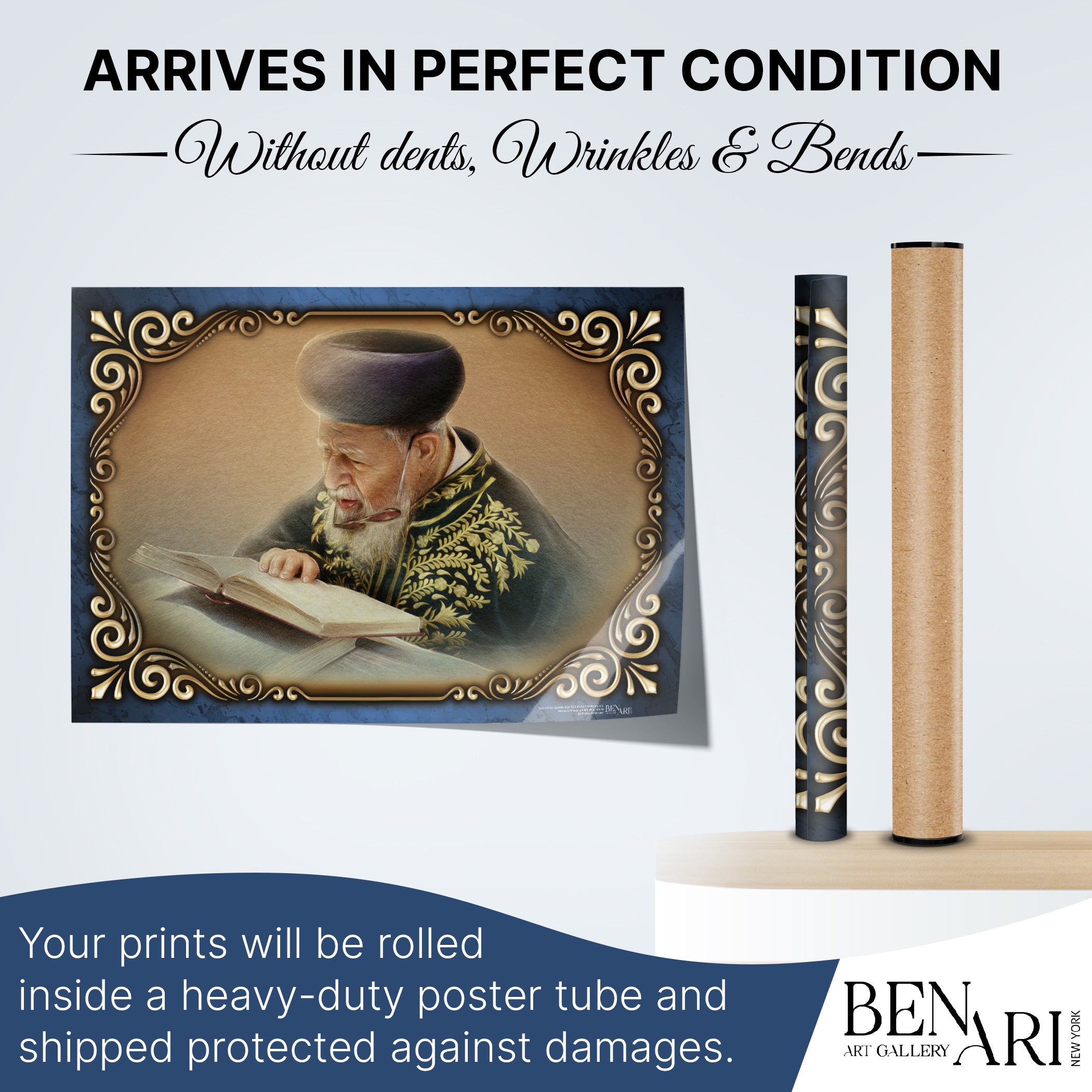 Rabbi Ovadia Yosef's Torah Insight - Fourth Edition Sukkot Poster depicting him engaged in Torah study, ideal for enhancing sukkah decor with artistic and spiritual depth.