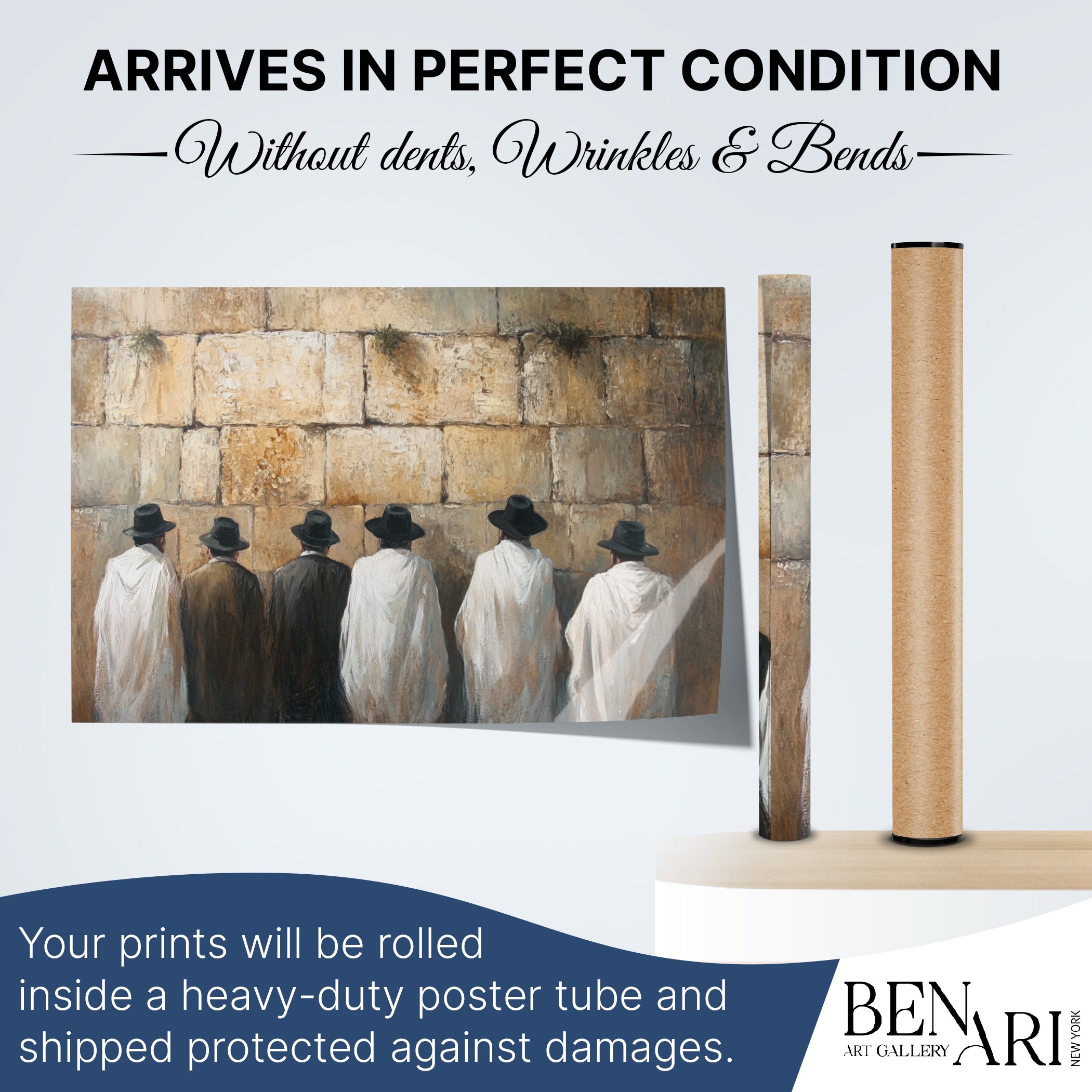 Praying Jews artwork on sukkah poster; perfect holiday wall art for sukkah.