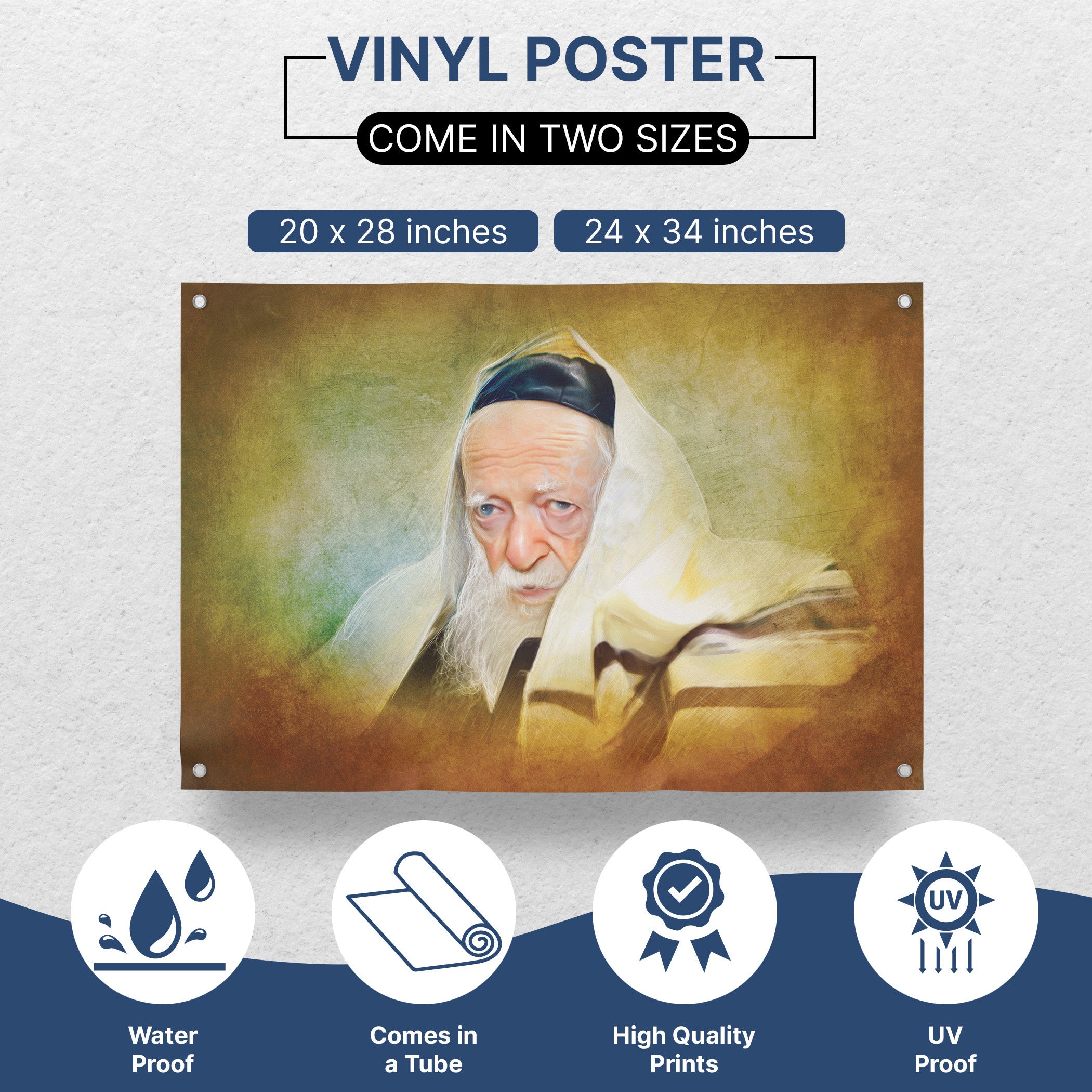 Rabbi Chaim Kanievsky: A Legacy of Faith - Timeless Sukkot Inspiration poster featuring Rabbi in a robe, highlighting faith and community impact.