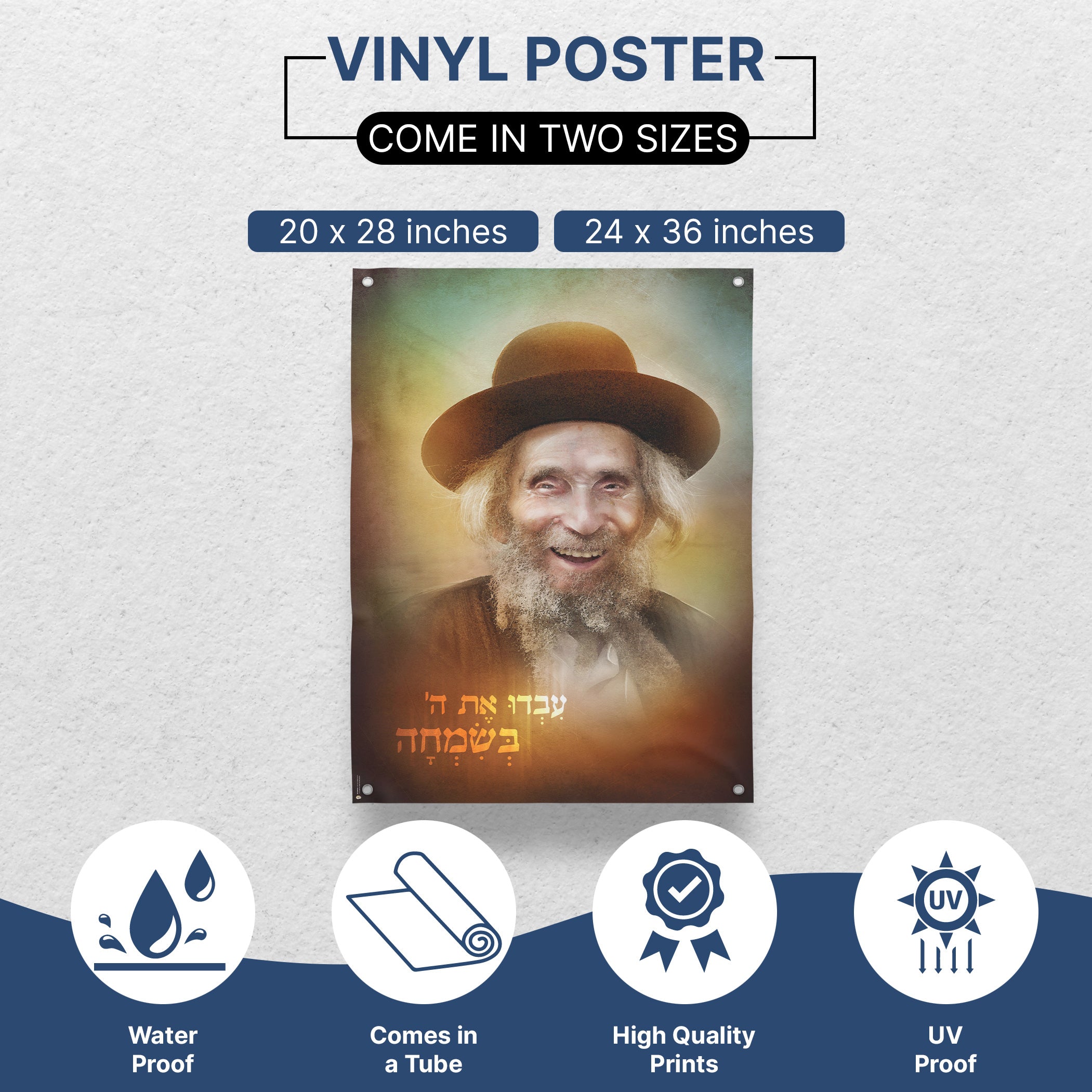 Rabbi Shteinman's Serene Insight - Second Edition Sukkot Portrait, capturing his contemplative expression, ideal for enhancing Sukkah decor with spiritual and artistic depth.