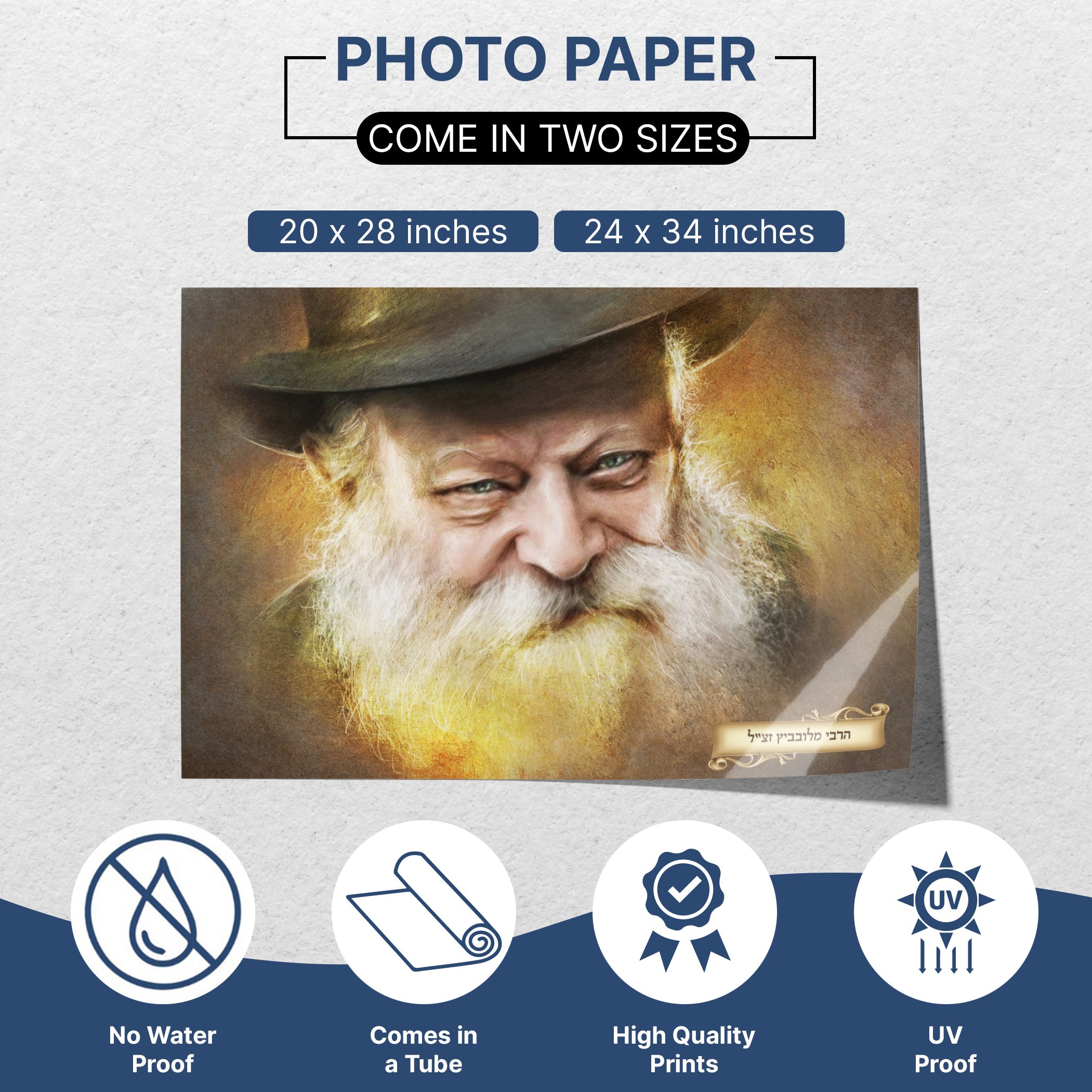 Joyful Spirit - Smiling Lubavitch Rebbe Sukkot Poster, featuring the Rebbe's warm smile, perfect for enhancing Sukkah decor with spiritual joy and artistic elegance.