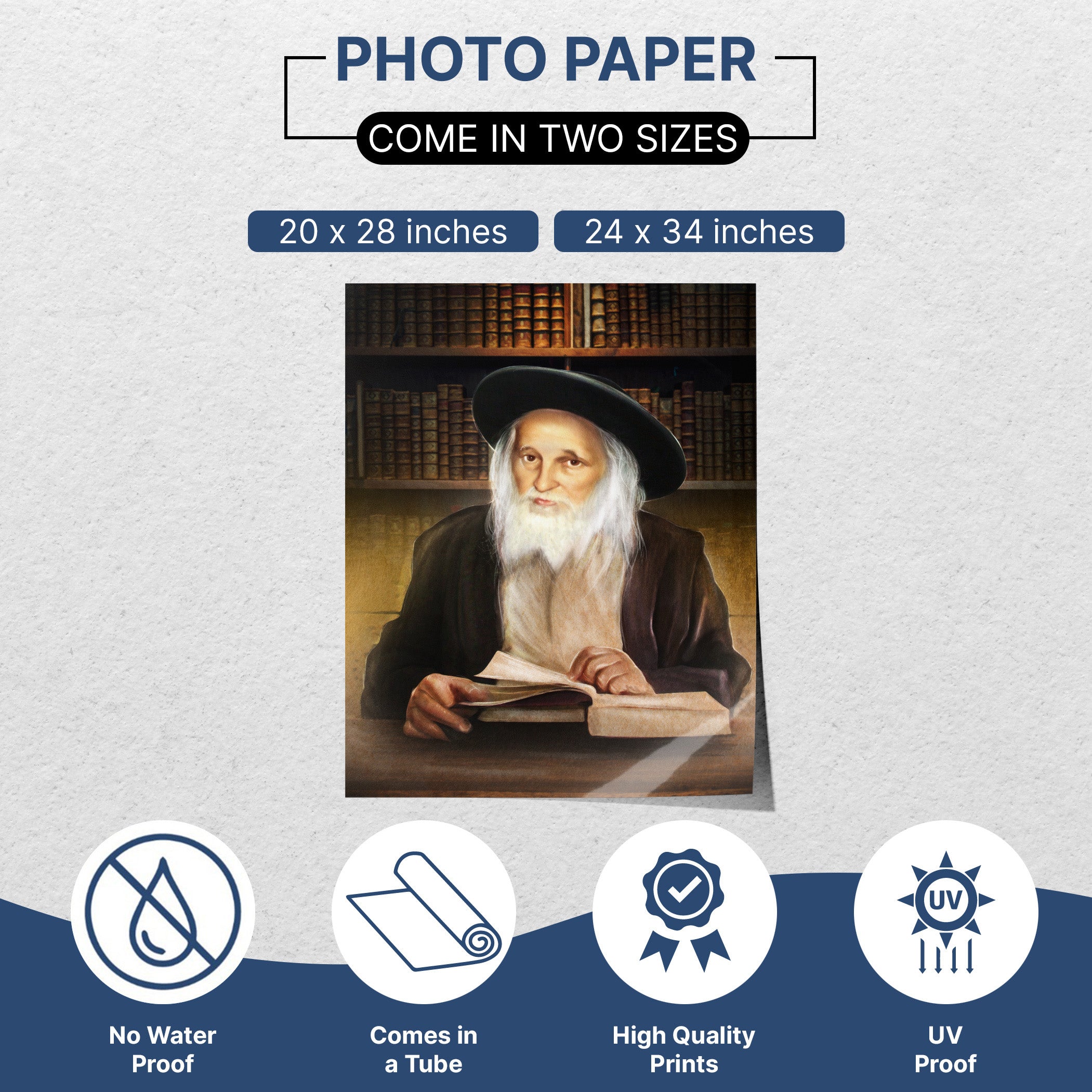 Rabbi Yoel Teitelbaum Inspiration - Second Edition Sukkot Portrait: A dignified depiction of the Satmar Rebbe, ideal for enhancing Sukkot decor with Hasidic tradition.