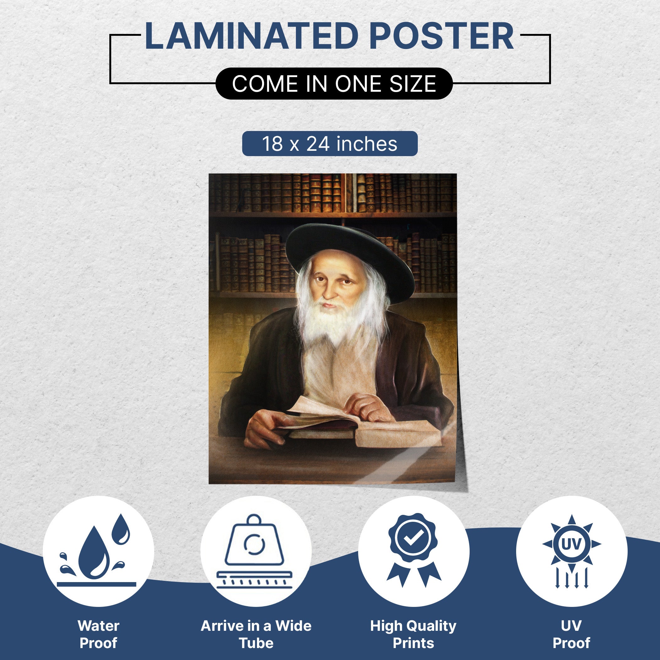 Rabbi Yoel Teitelbaum Inspiration - Second Edition Sukkot Portrait featuring the Satmar Rebbe, highlighting his leadership, ideal for Sukkah decoration.