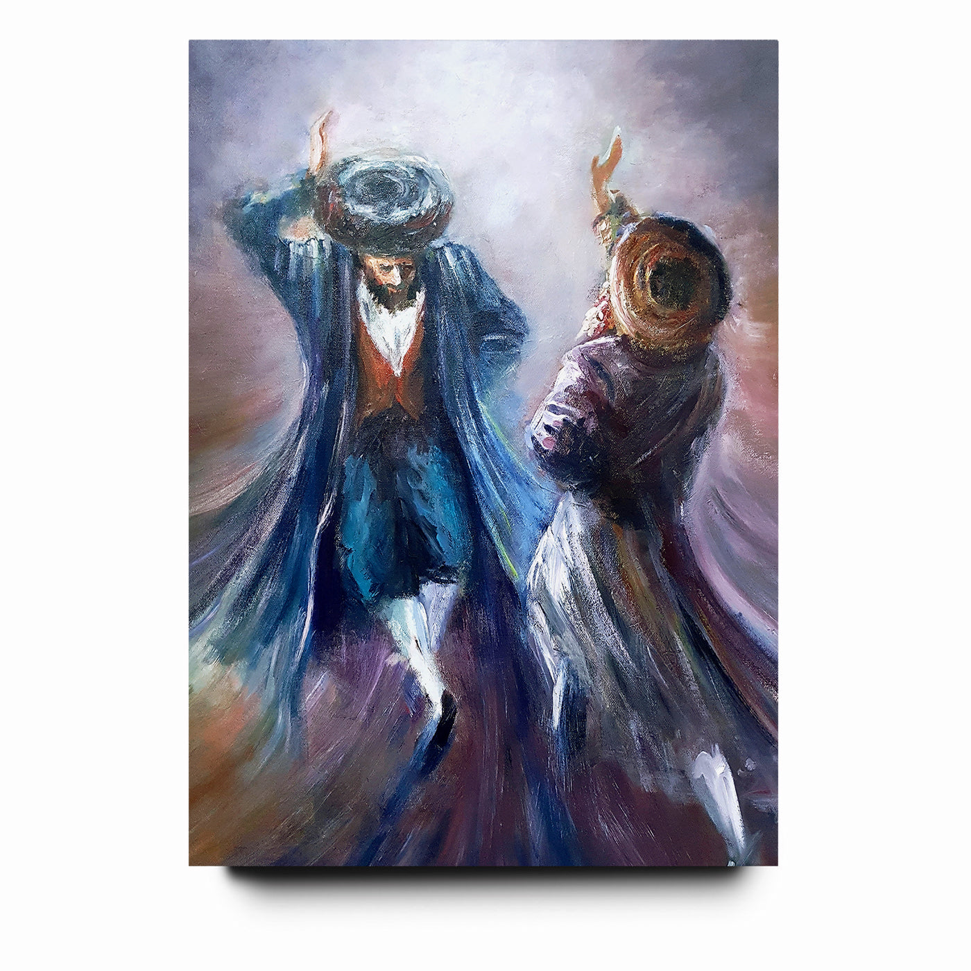 A Dance of Devotion - Chassidic Jewish Wall Art by Yossi Bitton