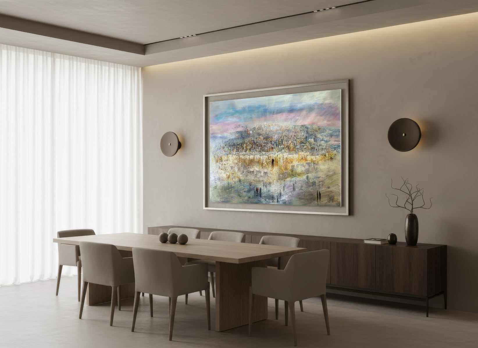 Glorious Jerusalem Abstract Jewish Wall Art by Yossi Bitton