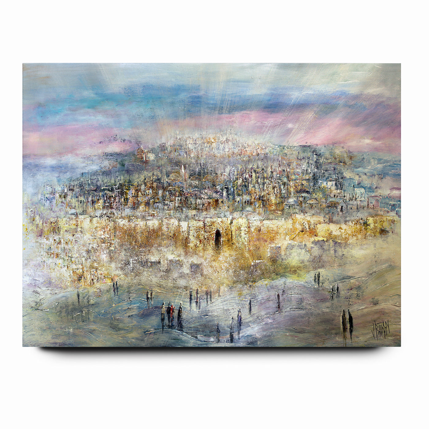 Glorious Jerusalem Abstract Jewish Wall Art by Yossi Bitton