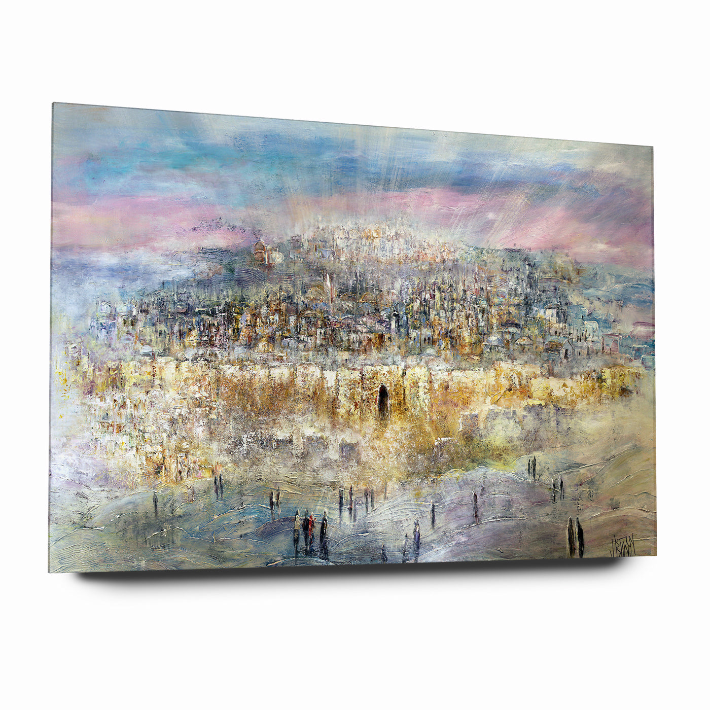 Glorious Jerusalem Abstract Jewish Wall Art by Yossi Bitton