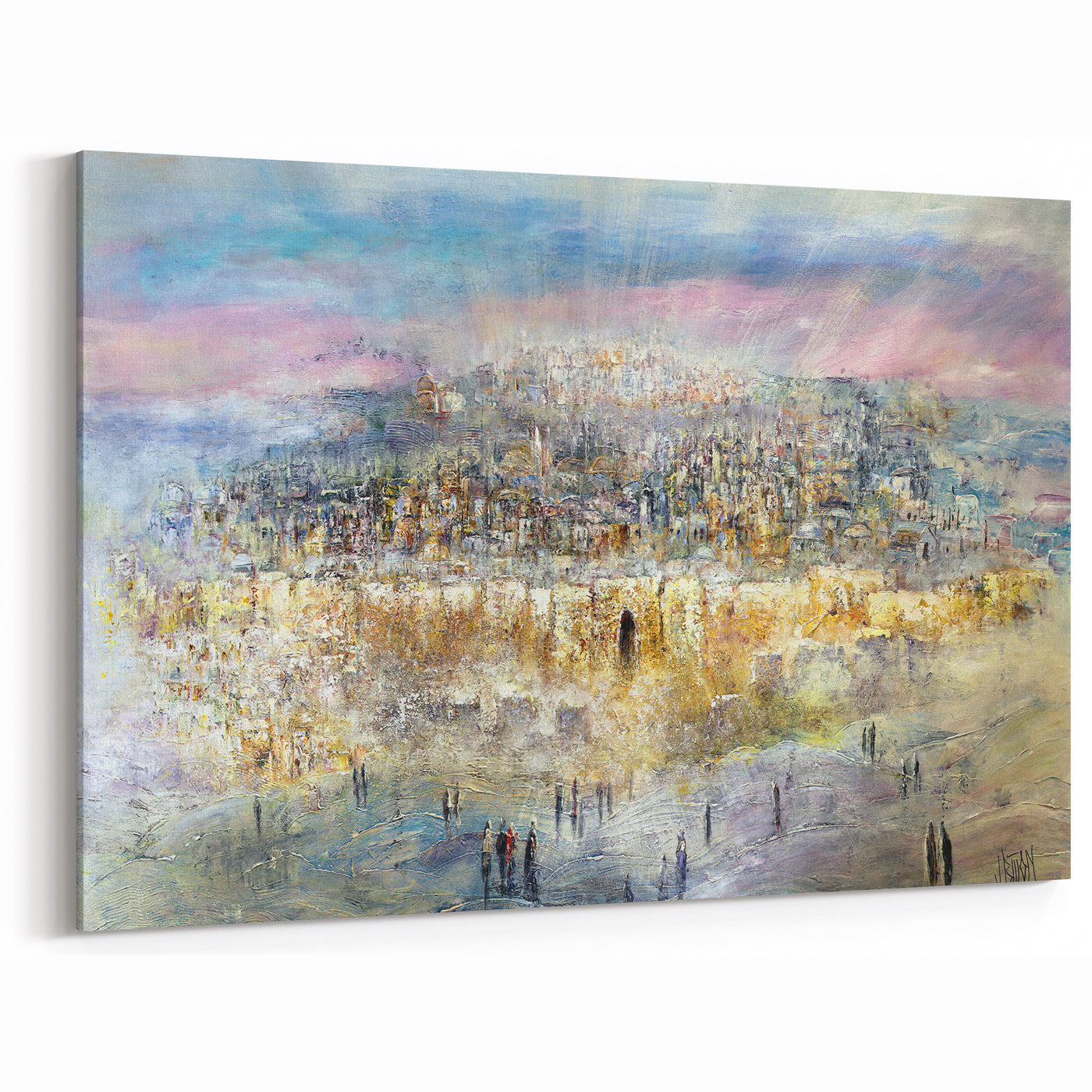 Glorious Jerusalem Abstract Jewish Wall Art by Yossi Bitton