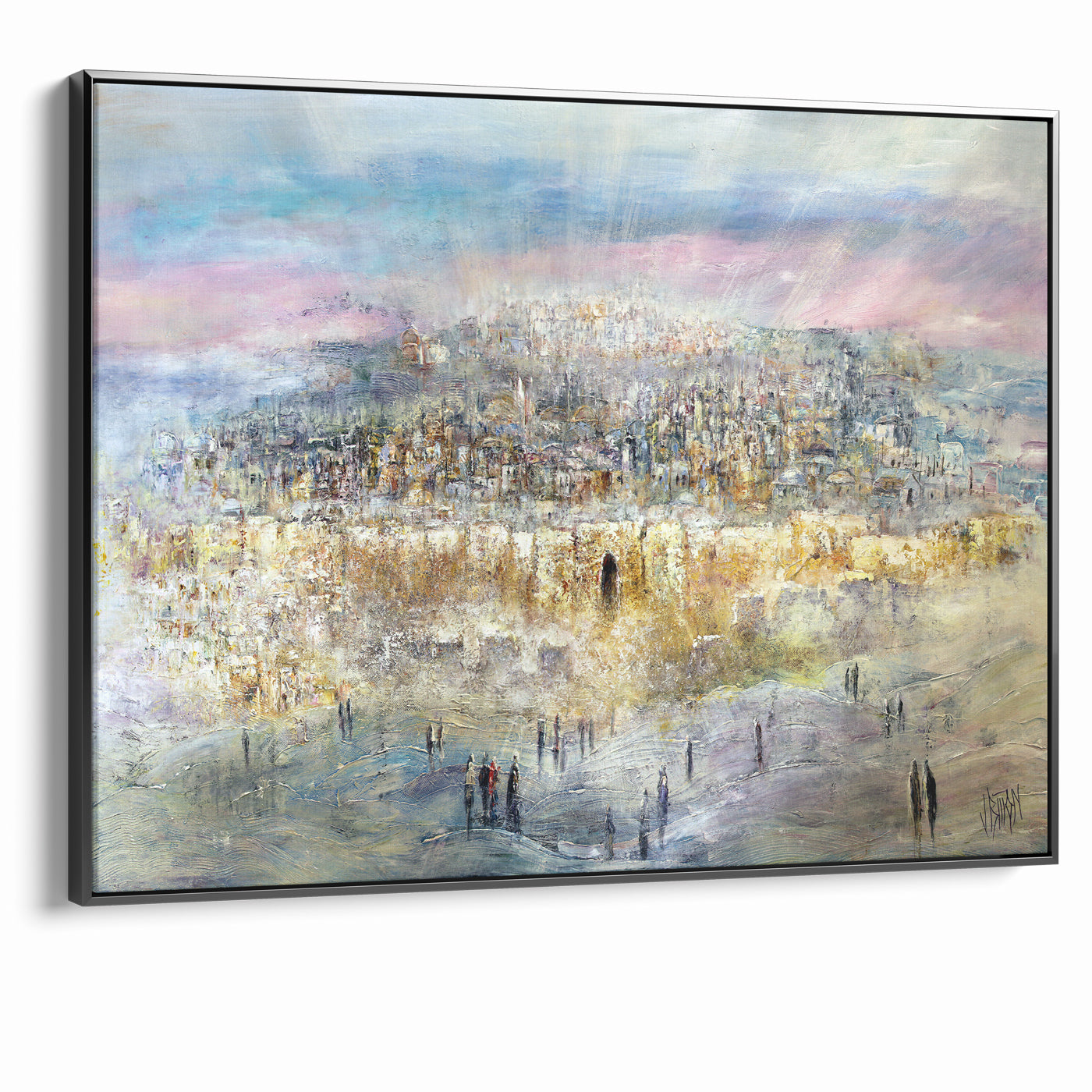 Glorious Jerusalem Abstract Jewish Wall Art by Yossi Bitton