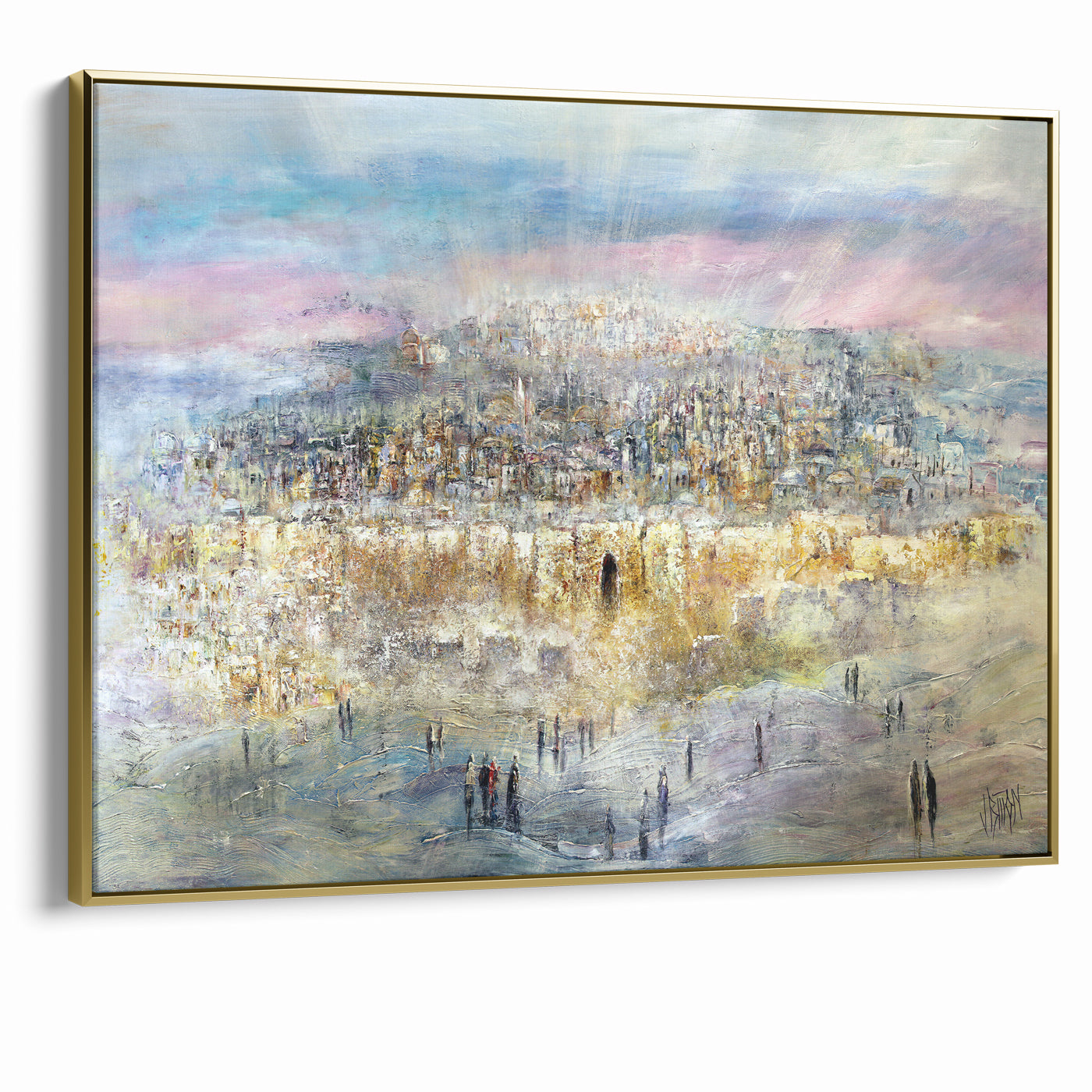 Glorious Jerusalem Abstract Jewish Wall Art by Yossi Bitton