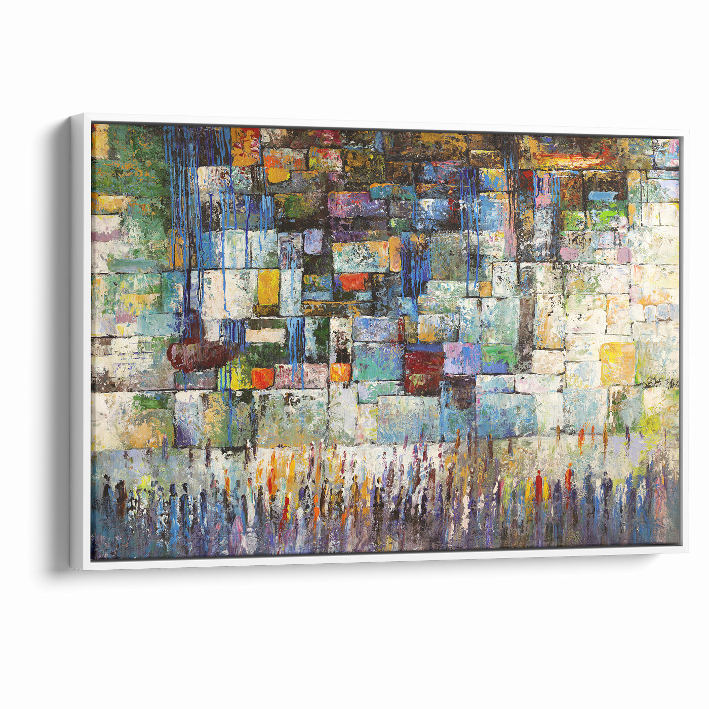 A Mosaic of Prayer Abstract Kotel Jewish Wall Art by Yossi Bitton