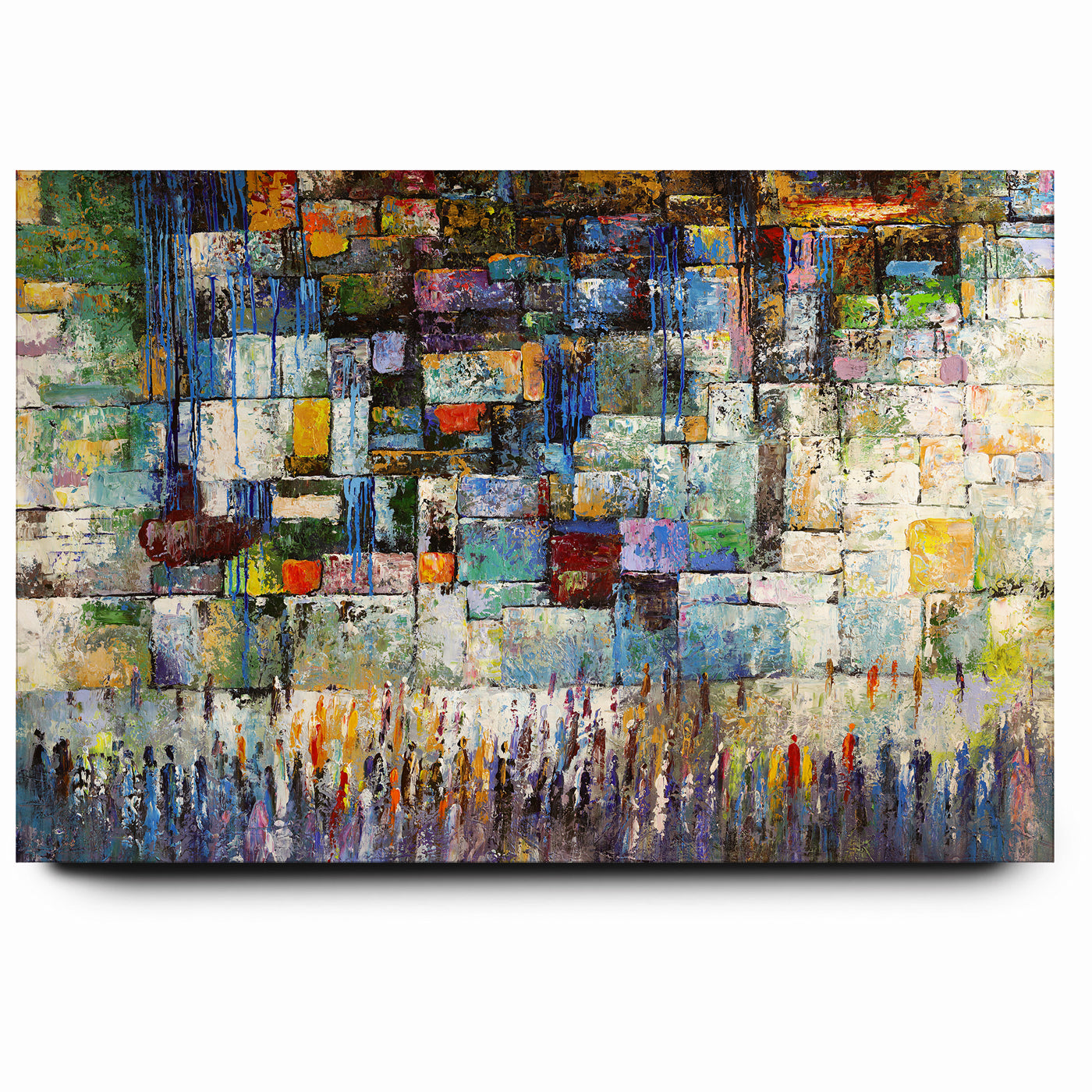 A Mosaic of Prayer Abstract Kotel Jewish Wall Art by Yossi Bitton