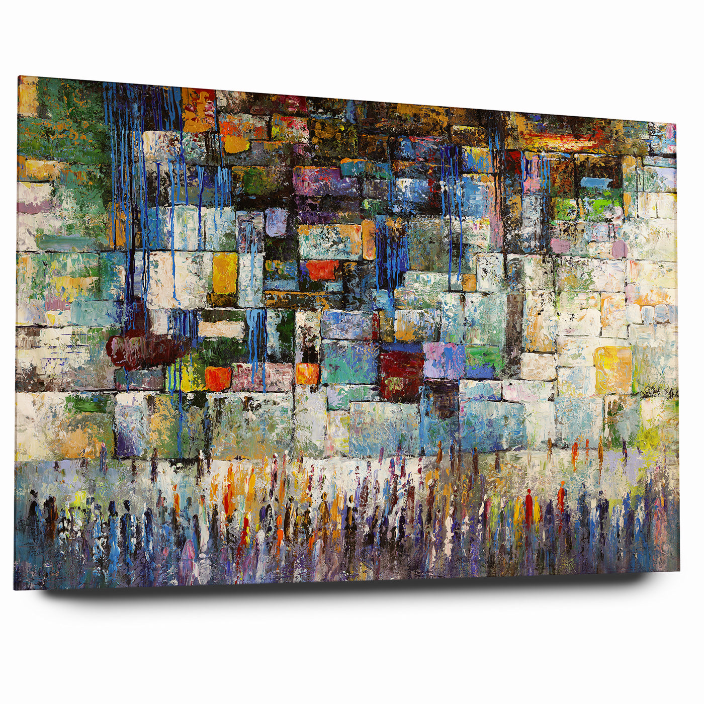 A Mosaic of Prayer Abstract Kotel Jewish Wall Art by Yossi Bitton