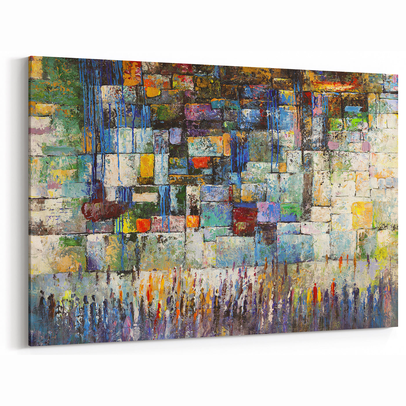 A Mosaic of Prayer Abstract Kotel Jewish Wall Art by Yossi Bitton