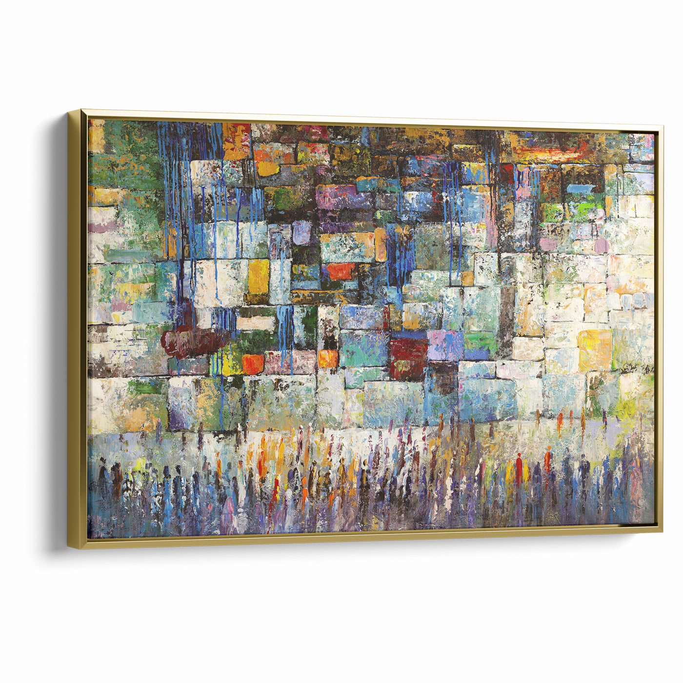A Mosaic of Prayer Abstract Kotel Jewish Wall Art by Yossi Bitton
