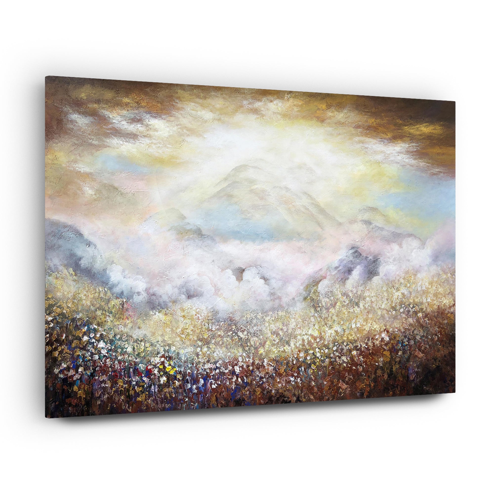 The Giving of the Torah at Mount Sinai - Yossi Bitton’s Jewish Heritage Art Print depicts a sacred moment at Mount Sinai with artistic depth.