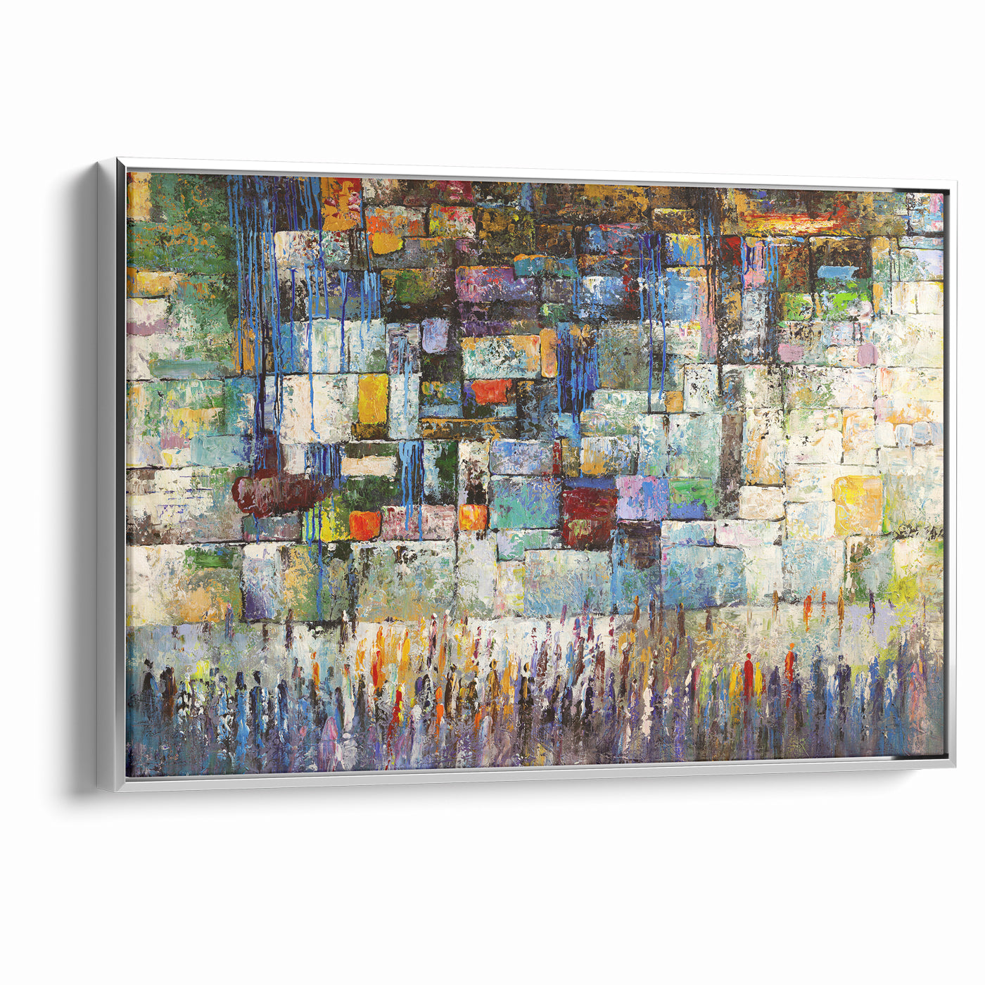 A Mosaic of Prayer Abstract Kotel Jewish Wall Art by Yossi Bitton