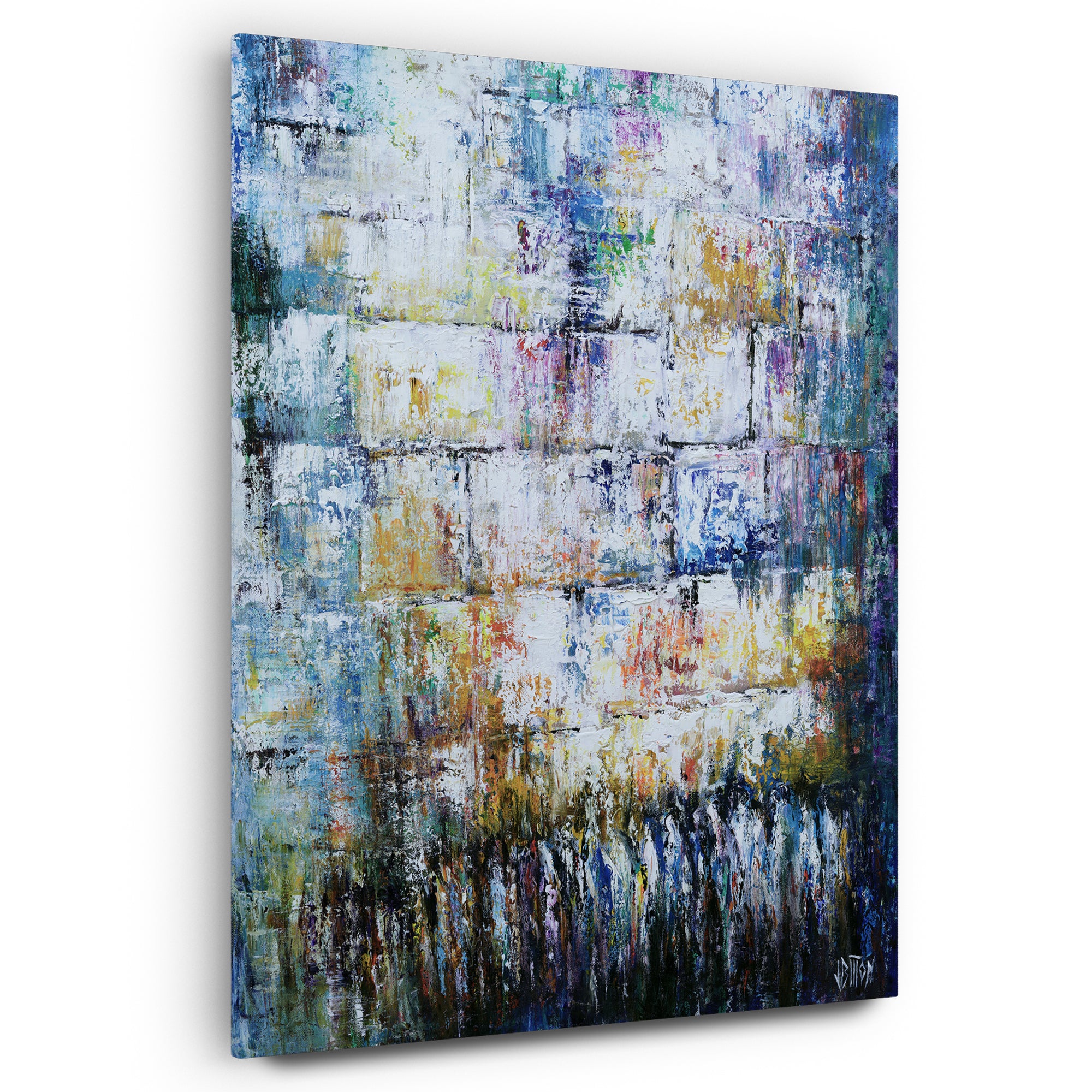 The Kotel Pearl - Abstract Western Wall Art Print by Yossi Bitton, showcasing a textured, modern interpretation of Jerusalem's sacred site.