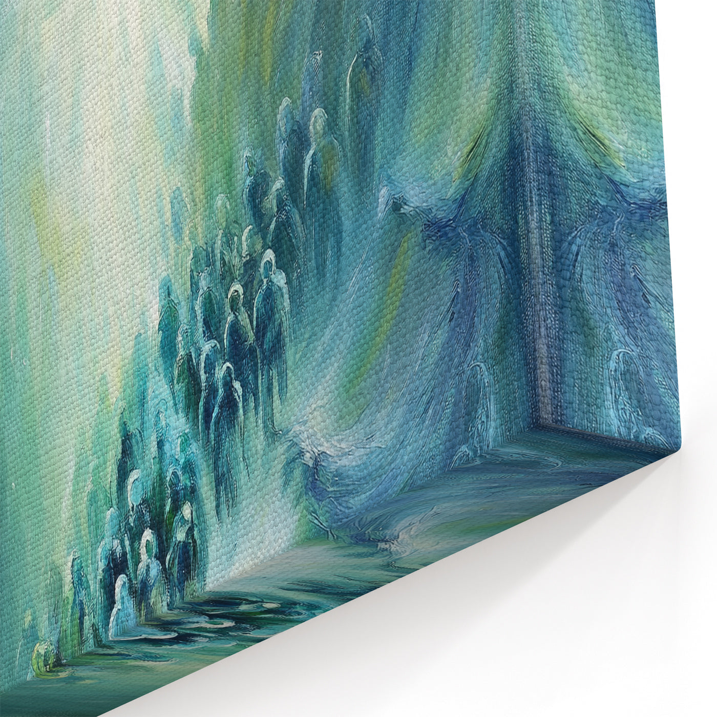 Through the Sea Abstract Jewish Biblical Wall Art by Avigdor Ben Ari