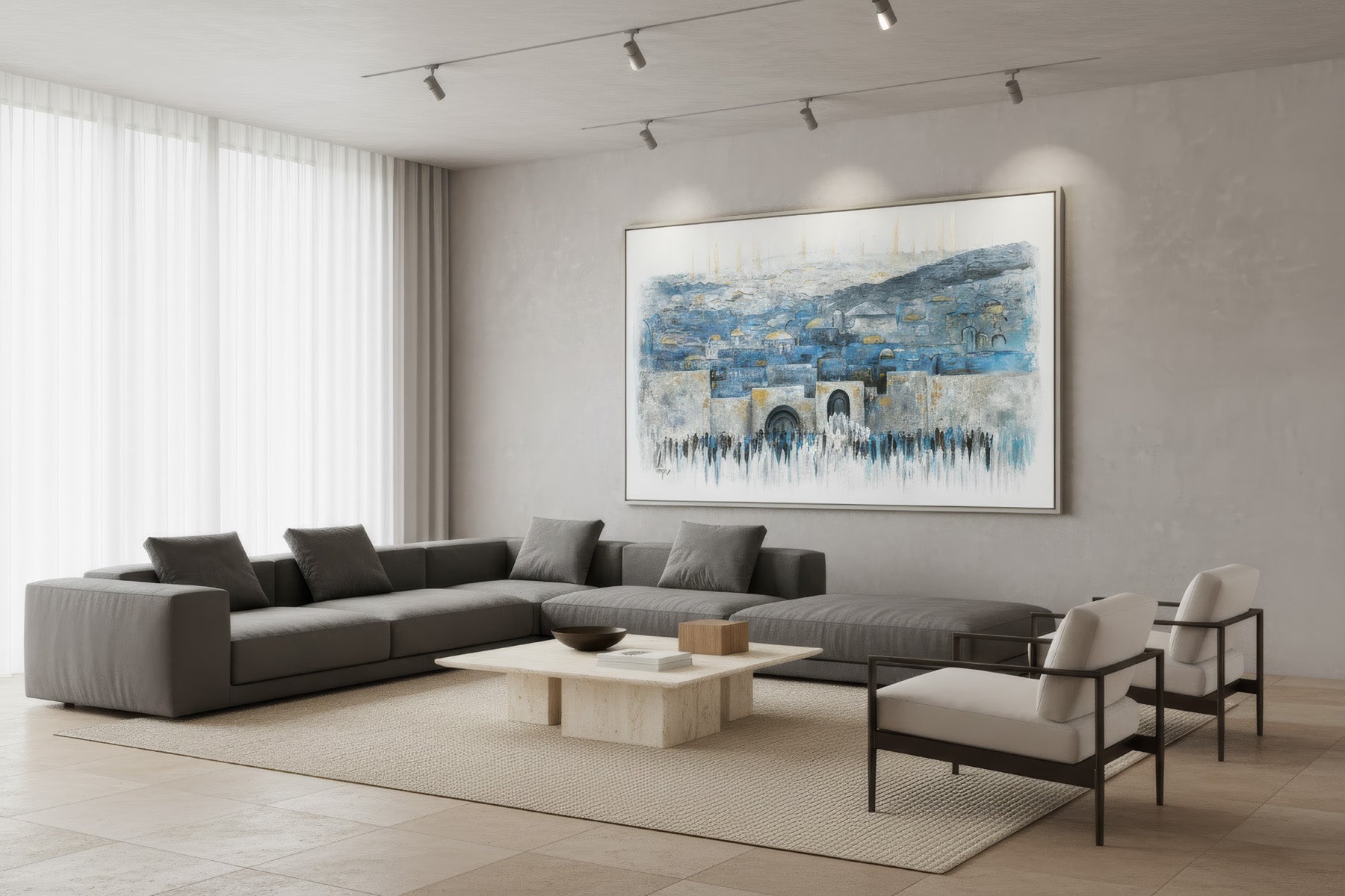 The Gates of Zion - Modern Western Wall Jewish Art Canvas Print