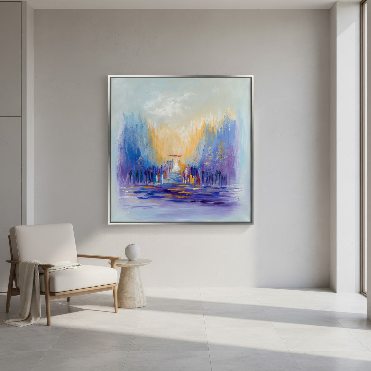 A Path of Light Modern Jewish Chuppah Wedding Wall Art Print