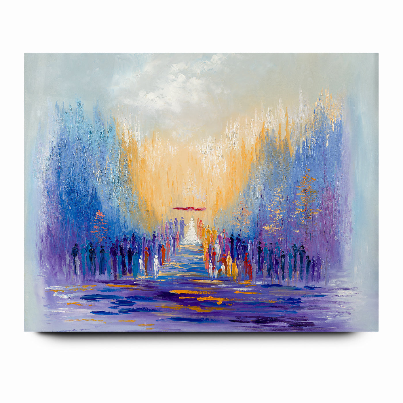 A Path of Light Modern Jewish Chuppah Wedding Wall Art Print