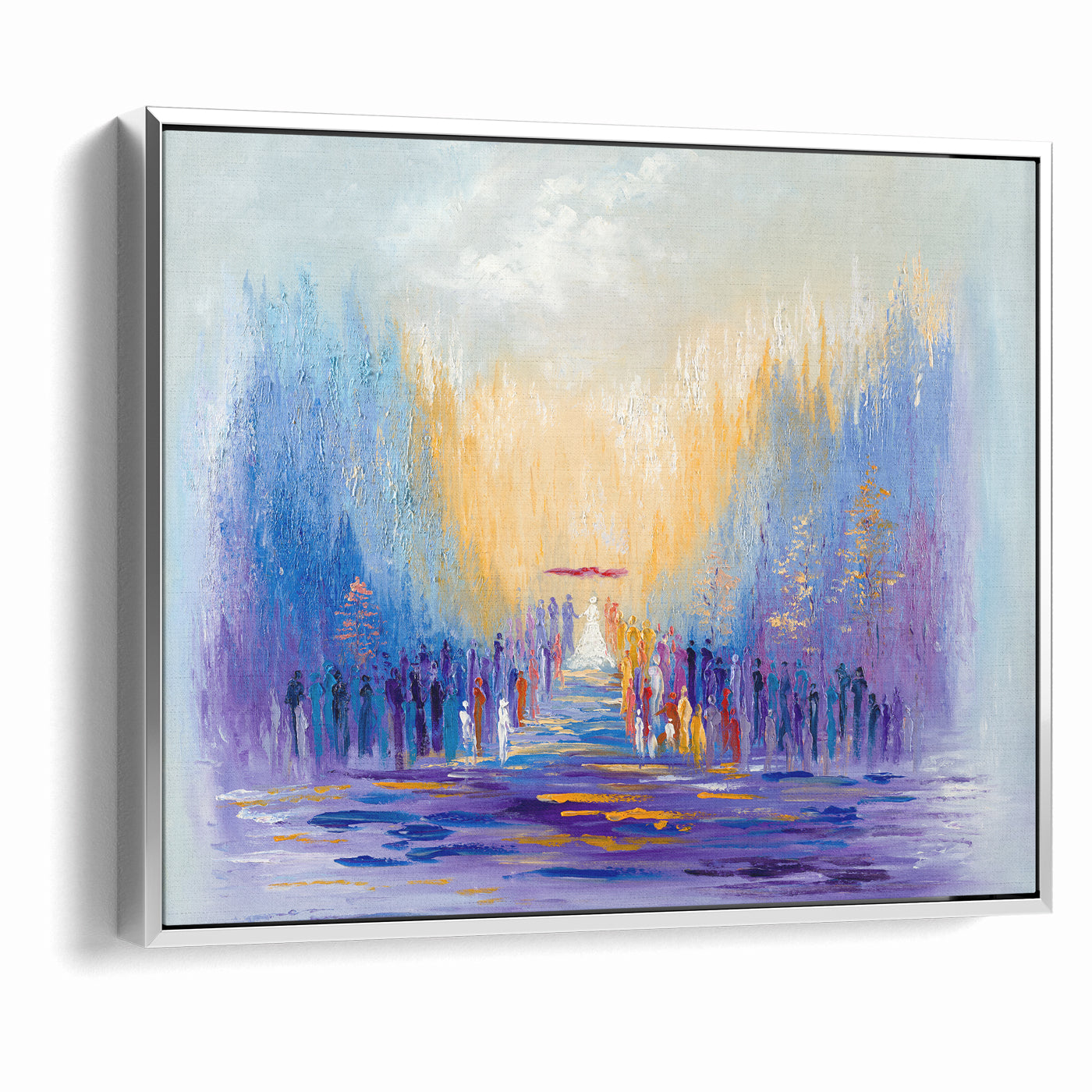 A Path of Light Modern Jewish Chuppah Wedding Wall Art Print