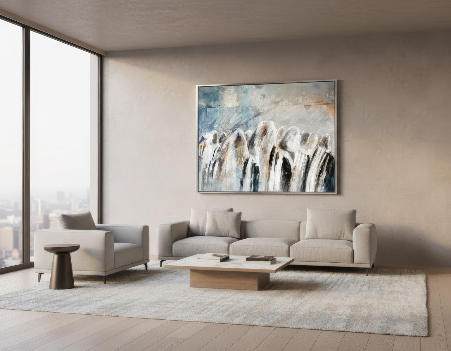 Morning Devotions Modern Jewish Western Wall Prayer Art Print