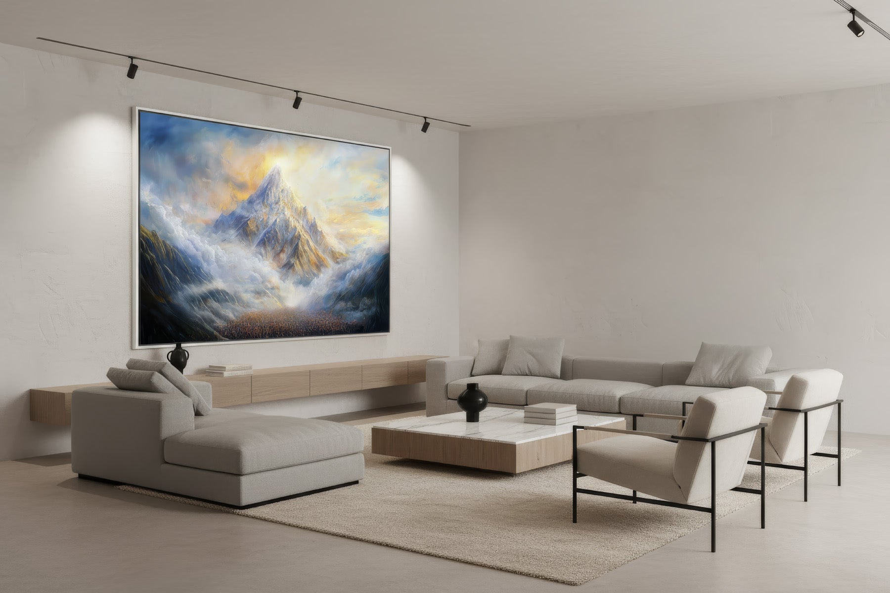 Revelation at Sinai Modern Jewish Torah Wall Art Print Abstract