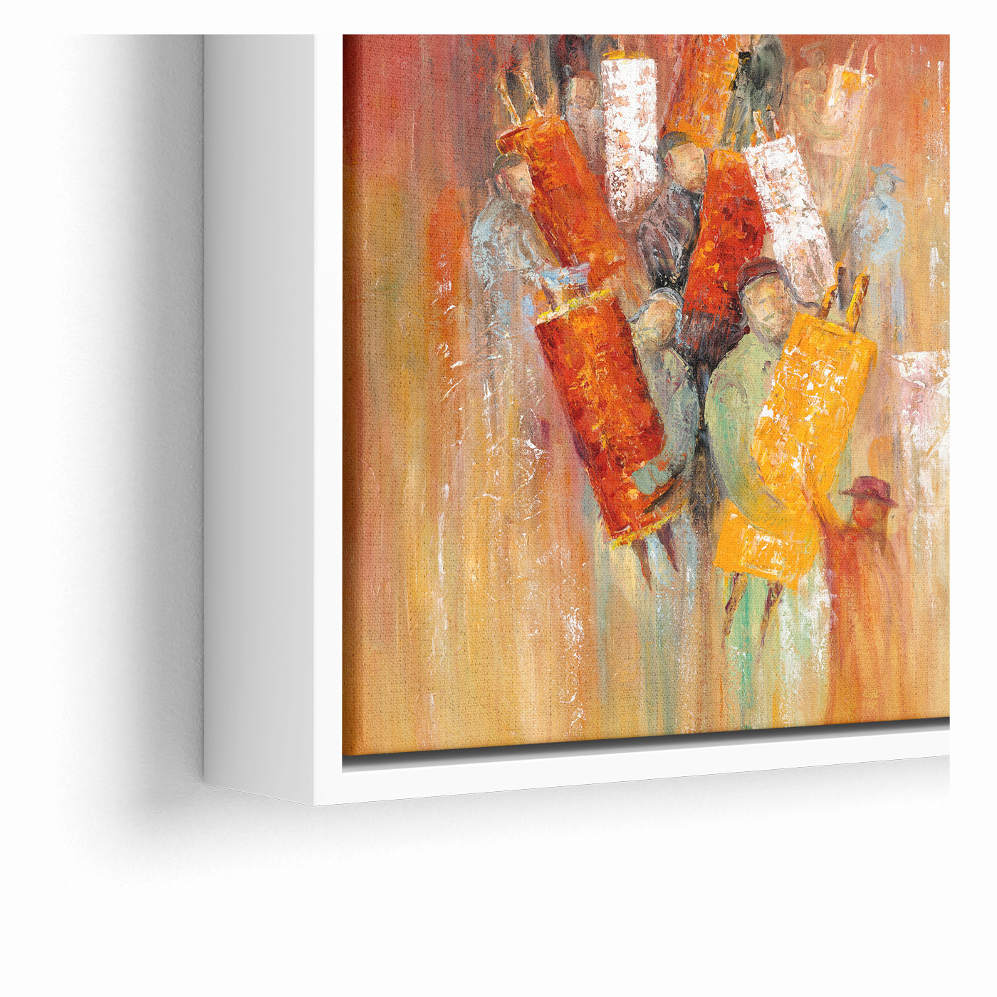 Embrace of the Torah - Modern Simchat Torah Jewish Wall Art Print
