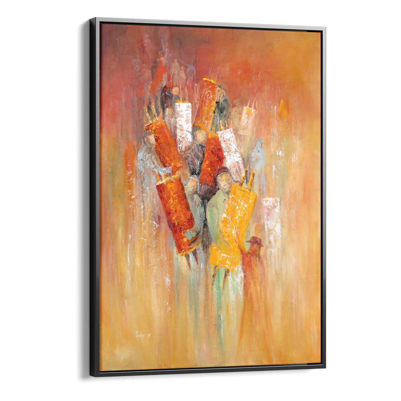 Embrace of the Torah - Modern Simchat Torah Jewish Wall Art Print