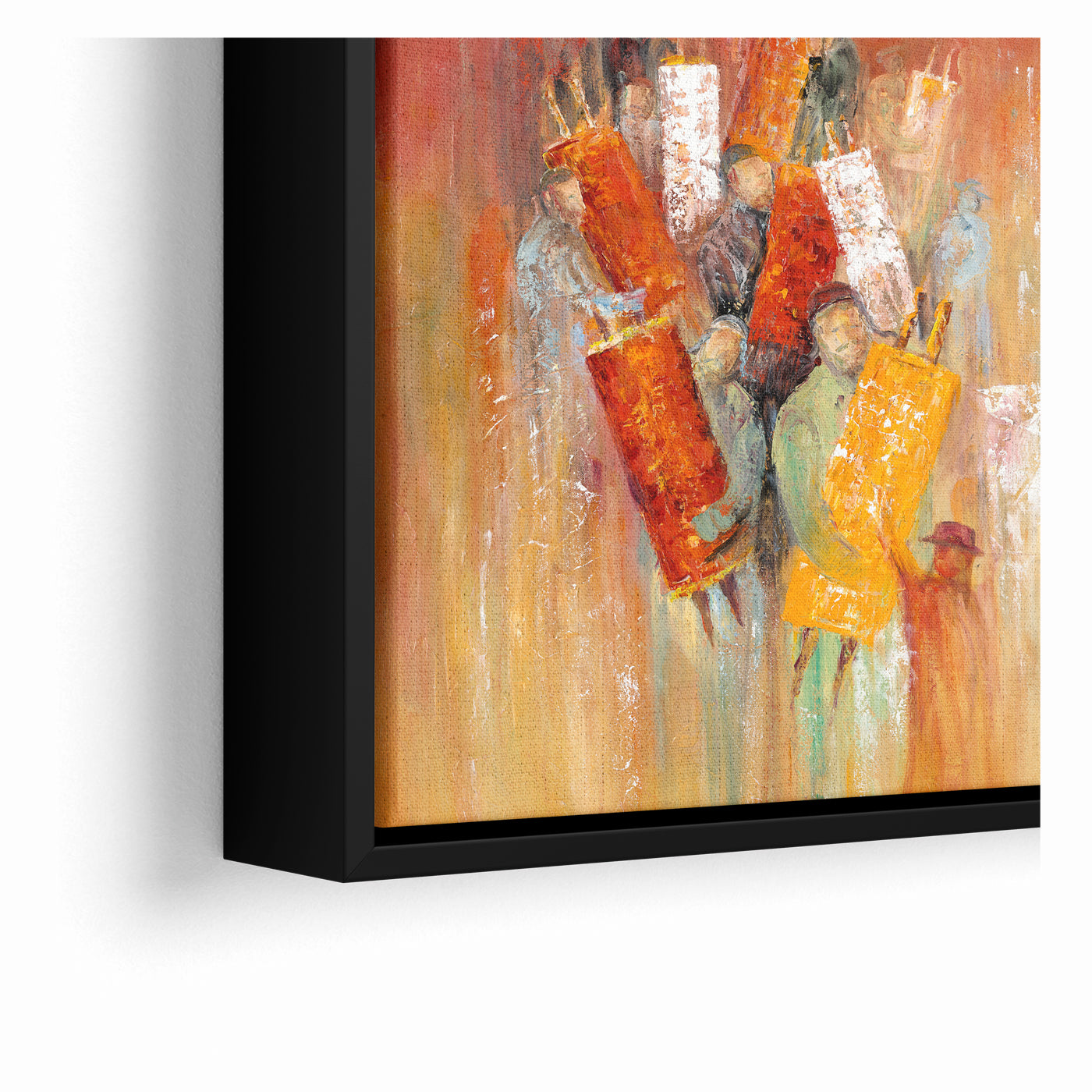 Embrace of the Torah - Modern Simchat Torah Jewish Wall Art Print