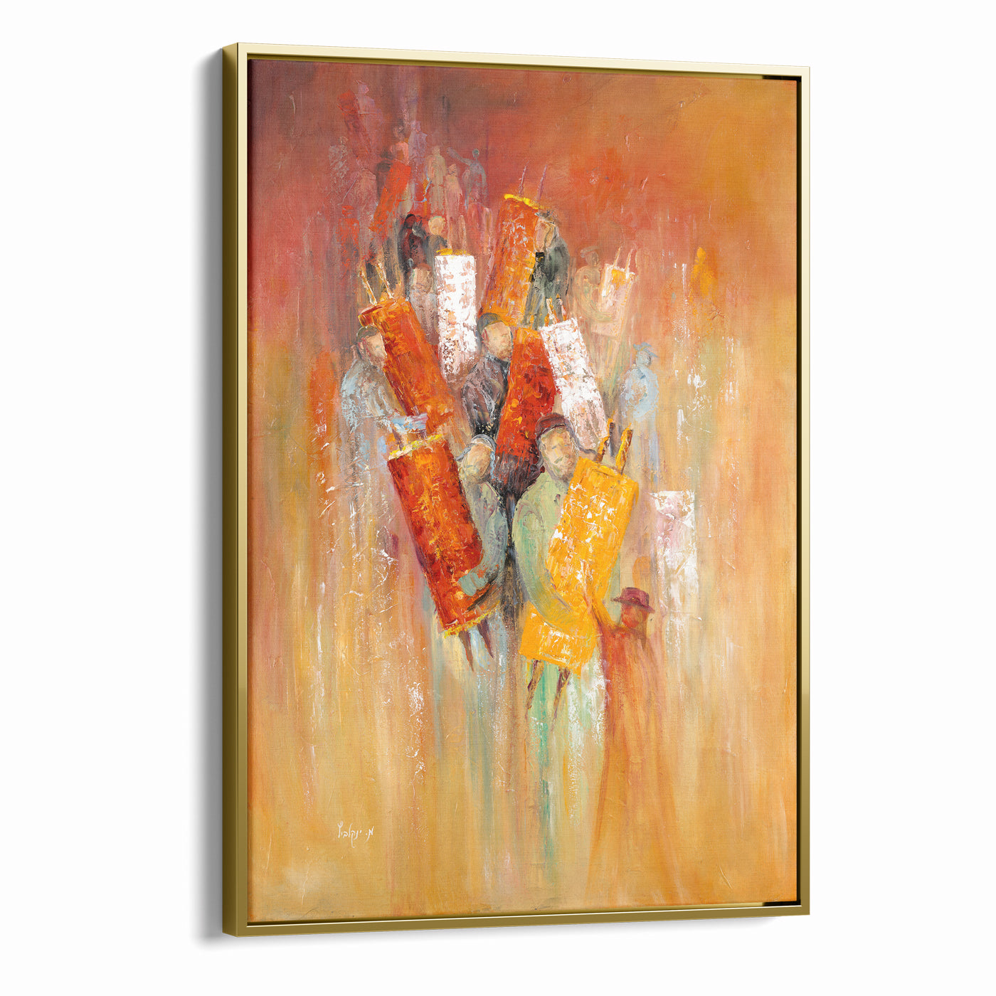 Embrace of the Torah - Modern Simchat Torah Jewish Wall Art Print