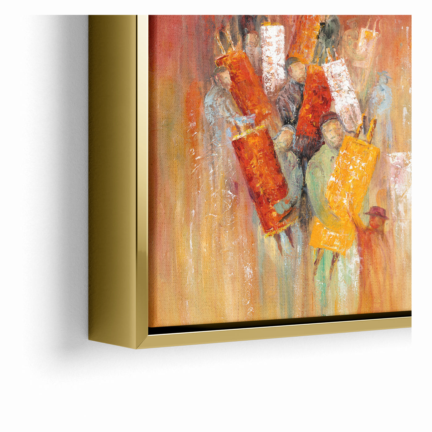 Embrace of the Torah - Modern Simchat Torah Jewish Wall Art Print