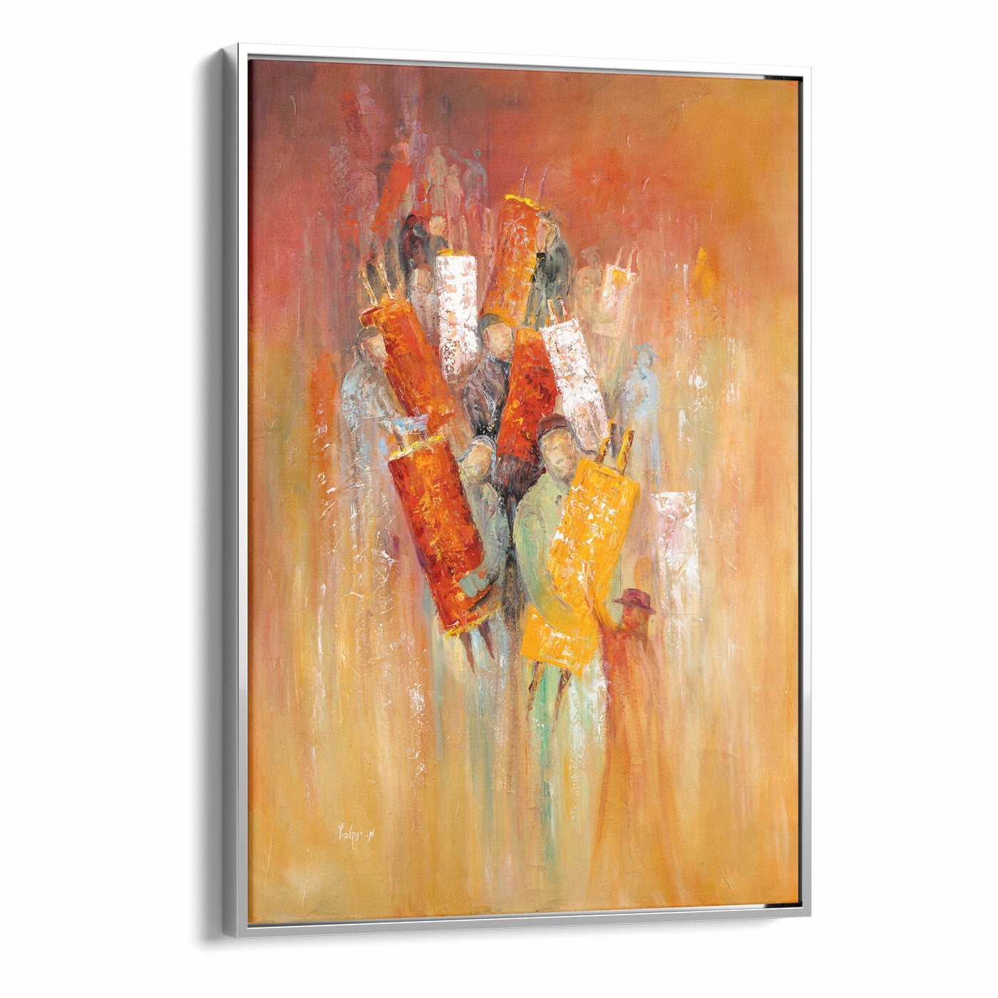 Embrace of the Torah - Modern Simchat Torah Jewish Wall Art Print
