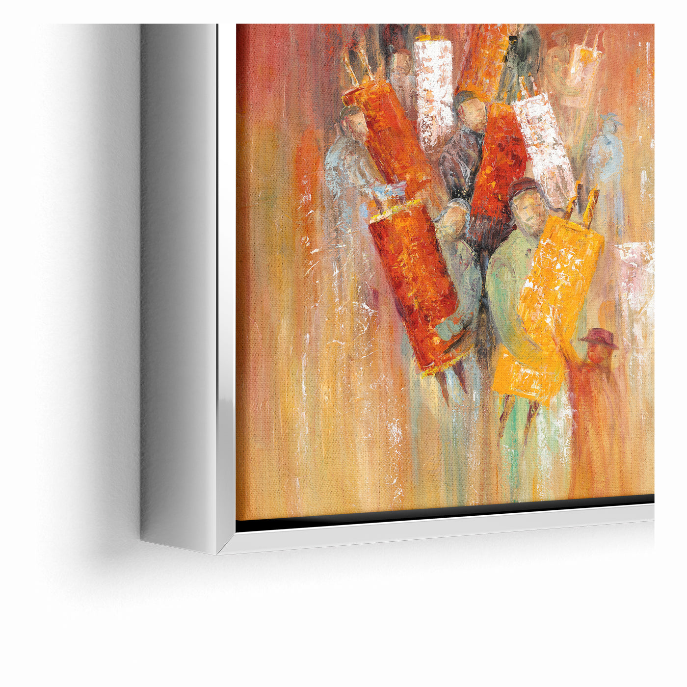Embrace of the Torah - Modern Simchat Torah Jewish Wall Art Print