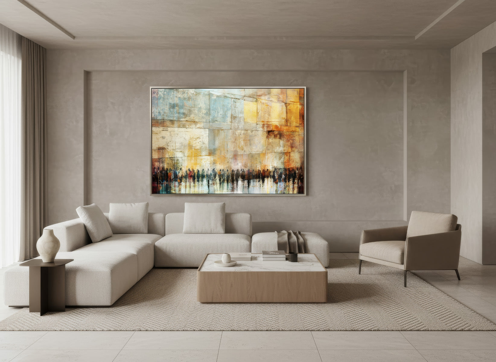 Echoes of Devotion Modern Kotel Wall Art by Avigdor Ben Ari