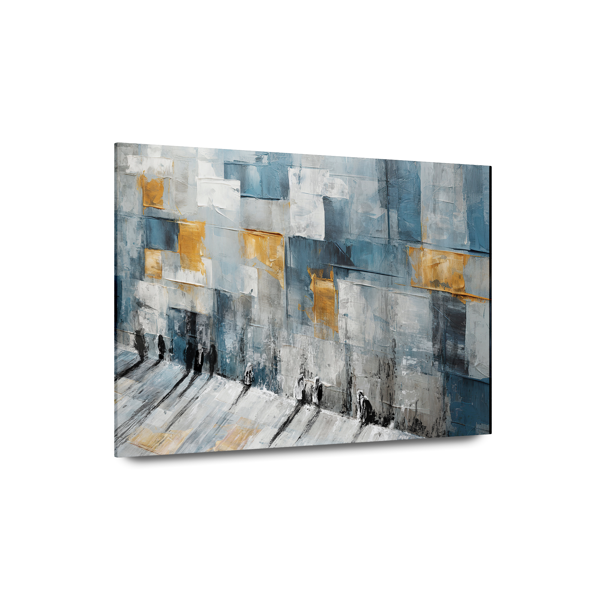 Avigdor Ben Ari - Prayers Woven in Color: Abstract Western Wall Judaica Art, depicting modern Jewish themes in a striking, contemporary painting.