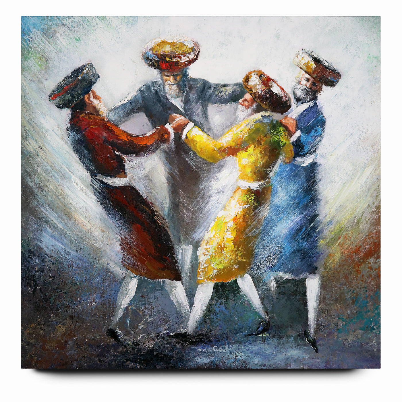 Circles of Joy - Modern Jewish Wall Art of Chassidic Dance by Yossi Bitton