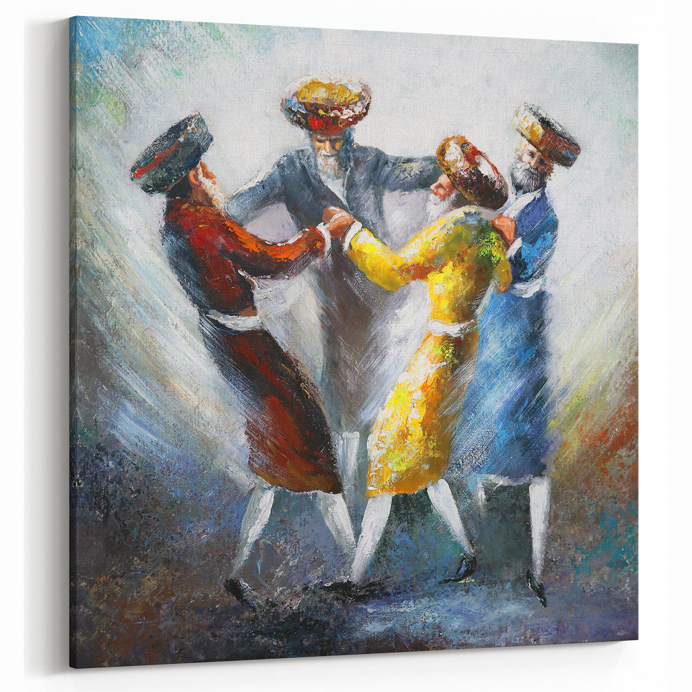 Circles of Joy - Modern Jewish Wall Art of Chassidic Dance by Yossi Bitton