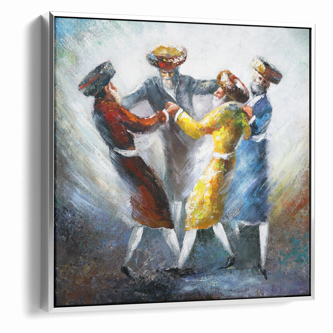 Circles of Joy - Modern Jewish Wall Art of Chassidic Dance by Yossi Bitton