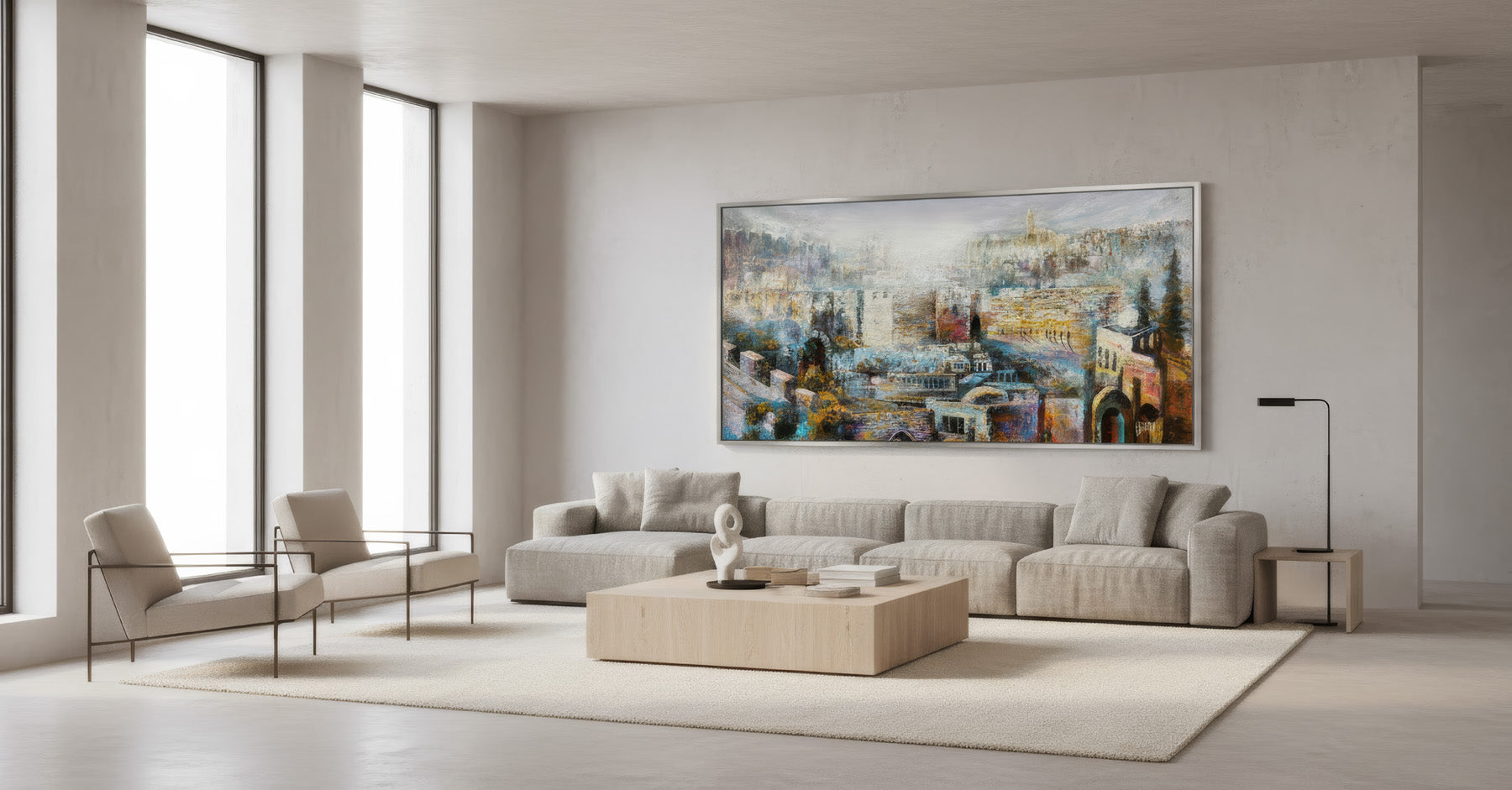 Moriah, Jerusalem - Modern Jewish Wall Art of the Western Wall