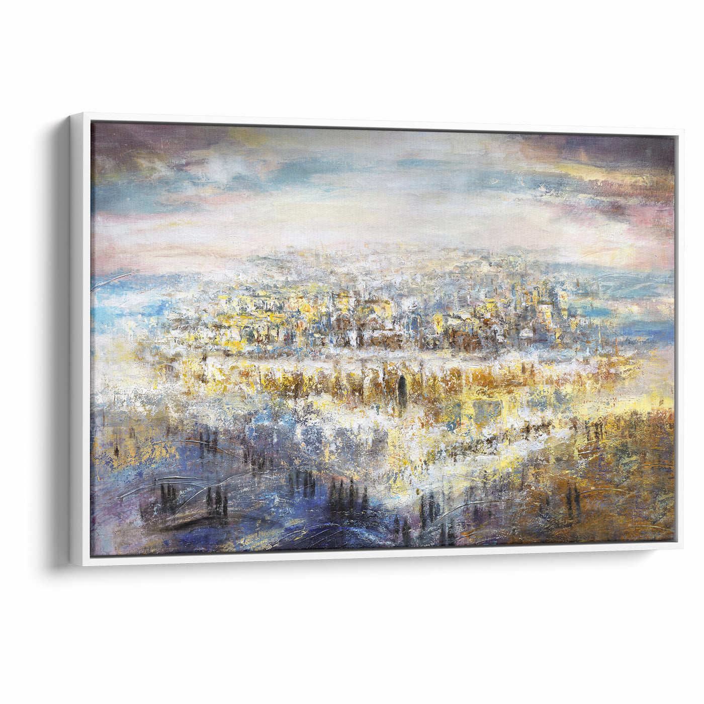 Jerusalem Wall Art - Modern Judaica Canvas & Acrylic by Yossi Bitton