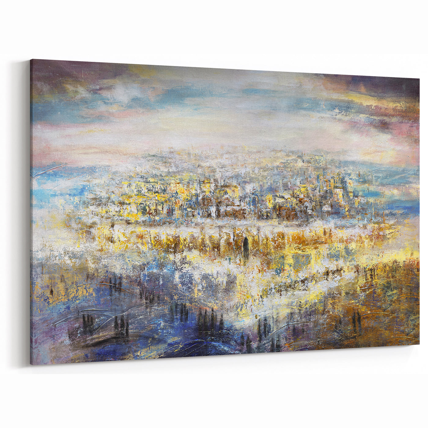 Jerusalem Wall Art - Modern Judaica Canvas & Acrylic by Yossi Bitton