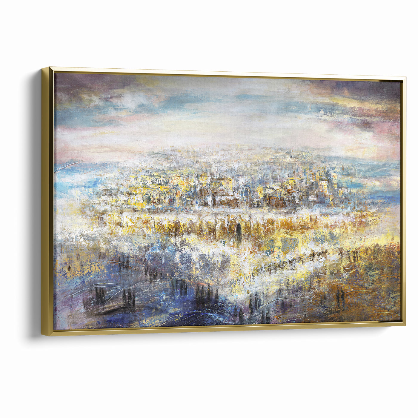 Jerusalem Wall Art - Modern Judaica Canvas & Acrylic by Yossi Bitton