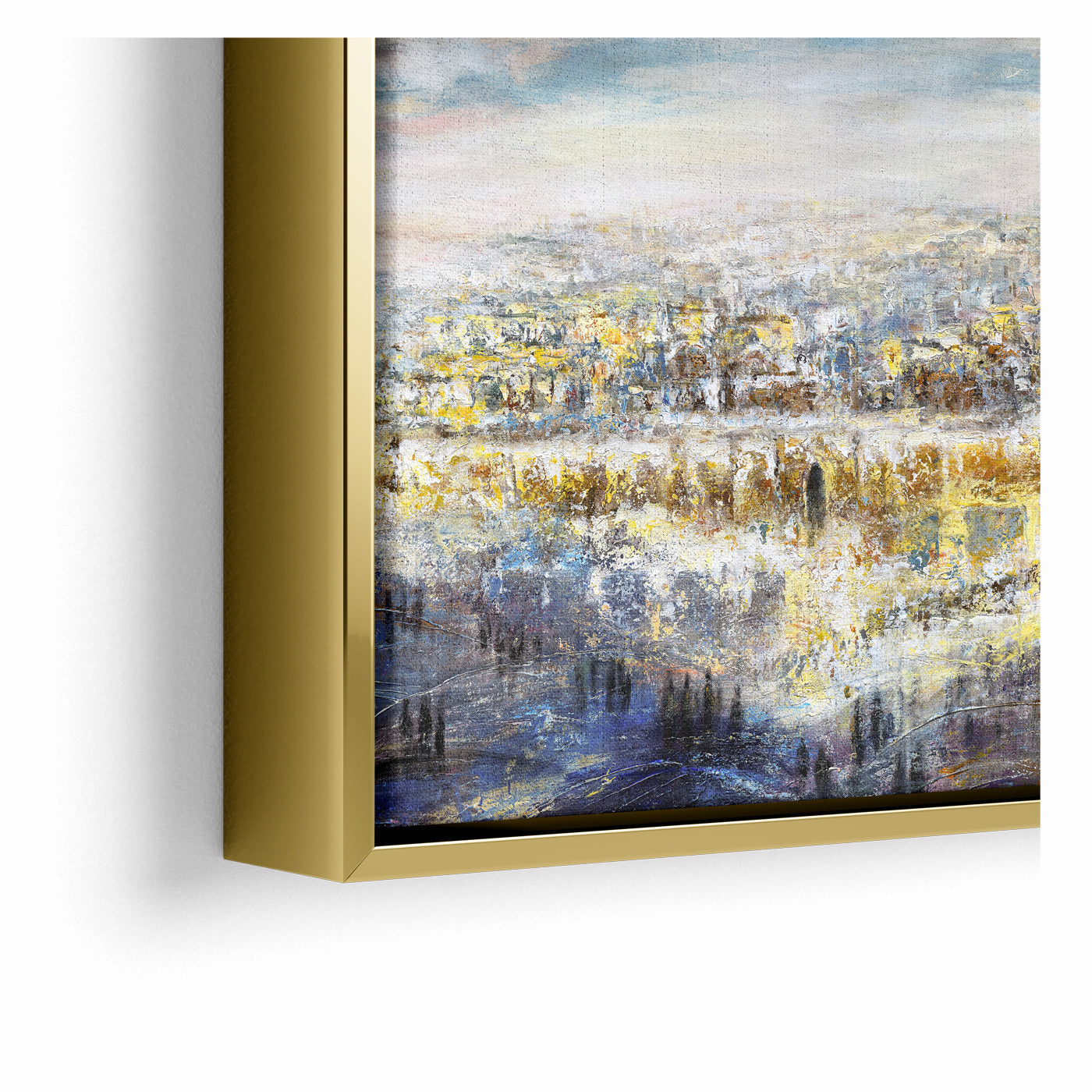 Jerusalem Wall Art - Modern Judaica Canvas & Acrylic by Yossi Bitton