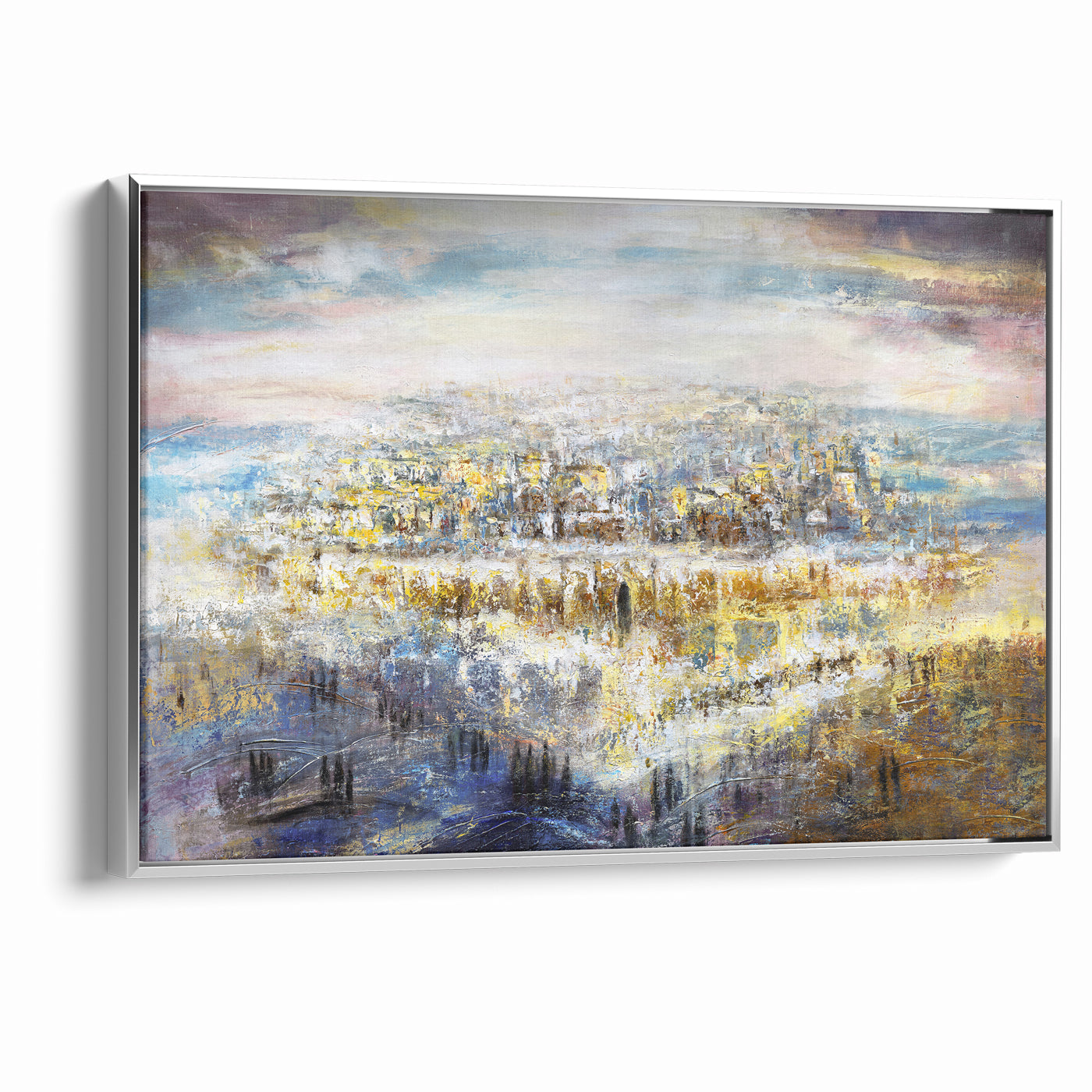 Jerusalem Wall Art - Modern Judaica Canvas & Acrylic by Yossi Bitton