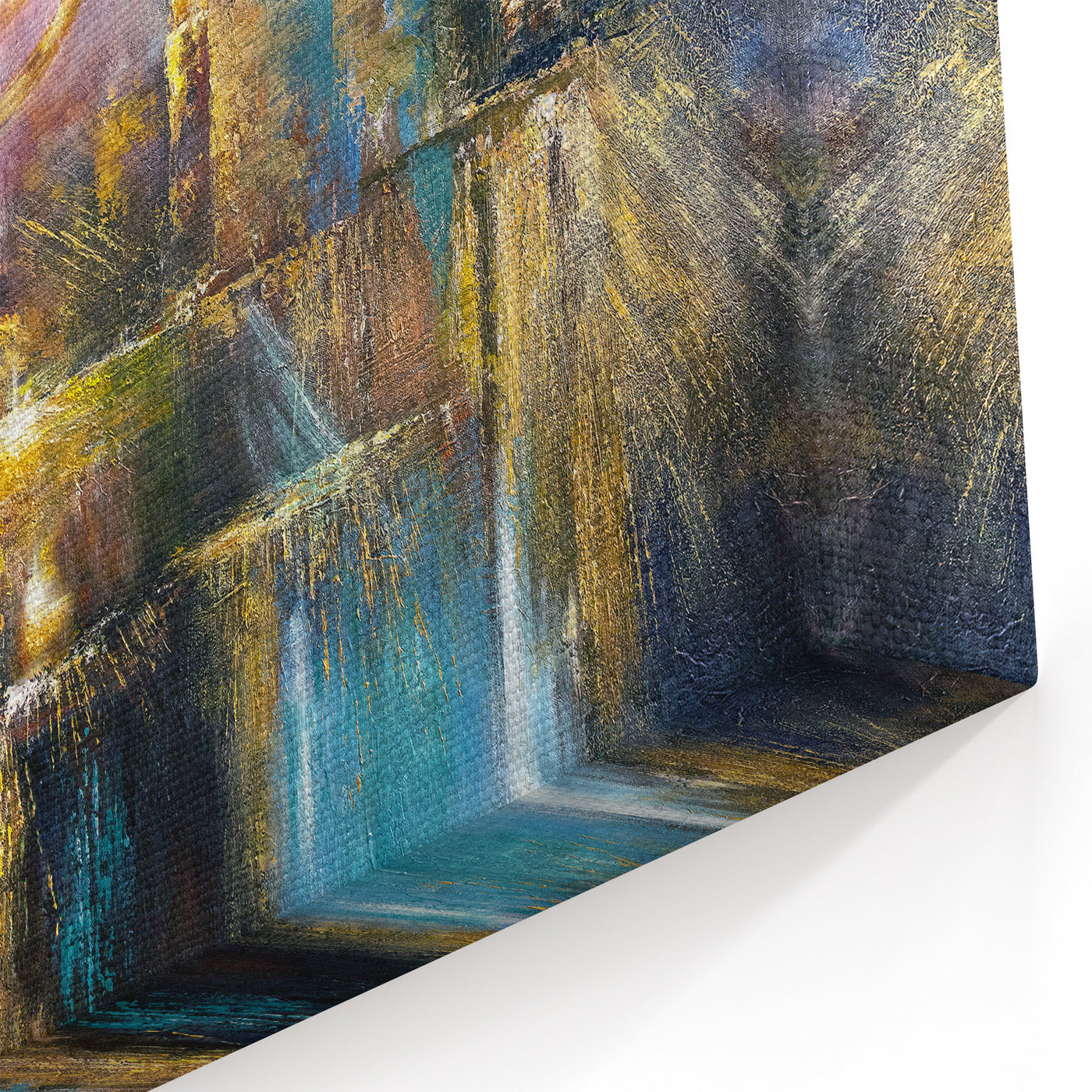 Menorah Wall Art - Modern Jewish Mishkan Canvas & Acrylic Art