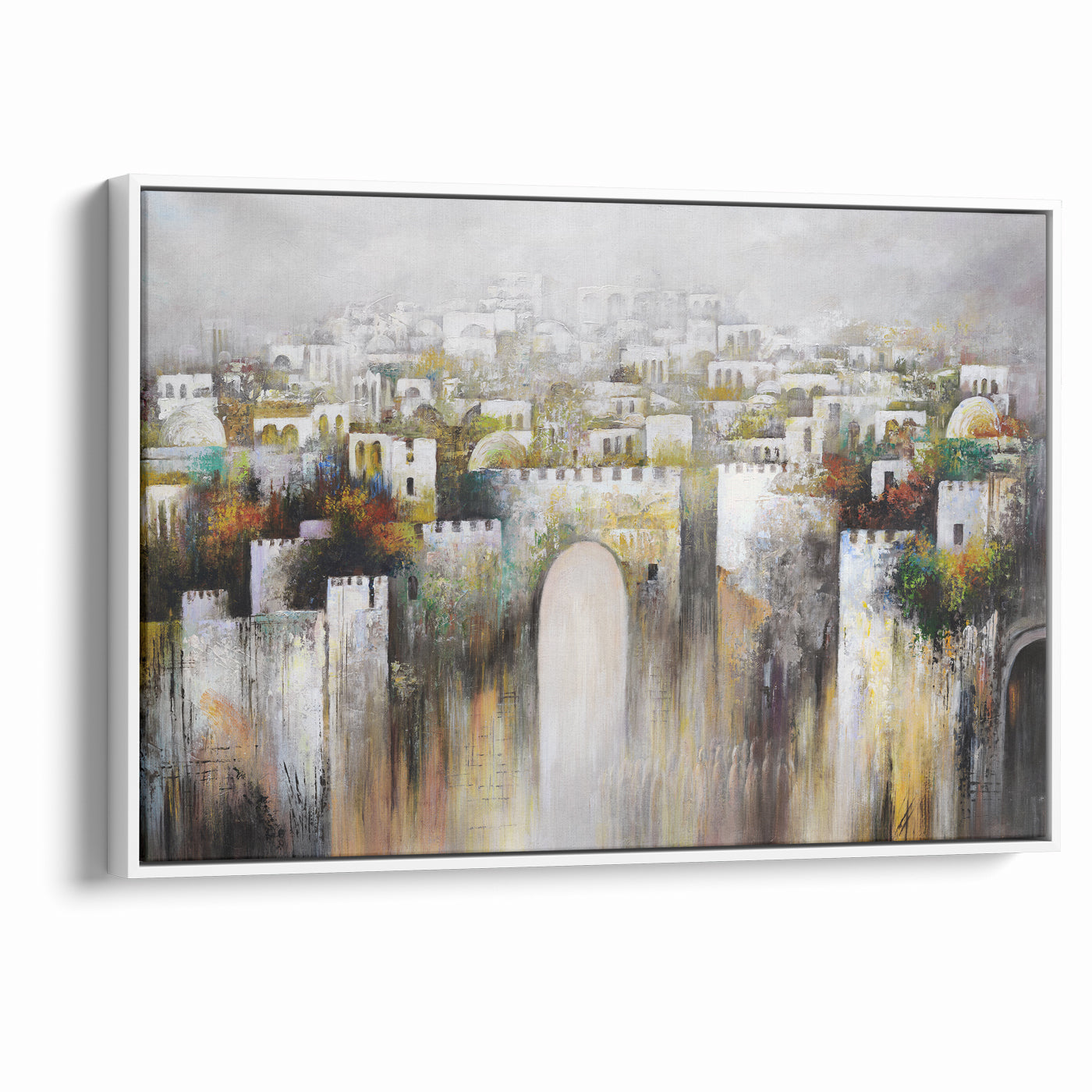 Jerusalem Wall Art - Modern Judaica Canvas & Acrylic by Yossi Bitton