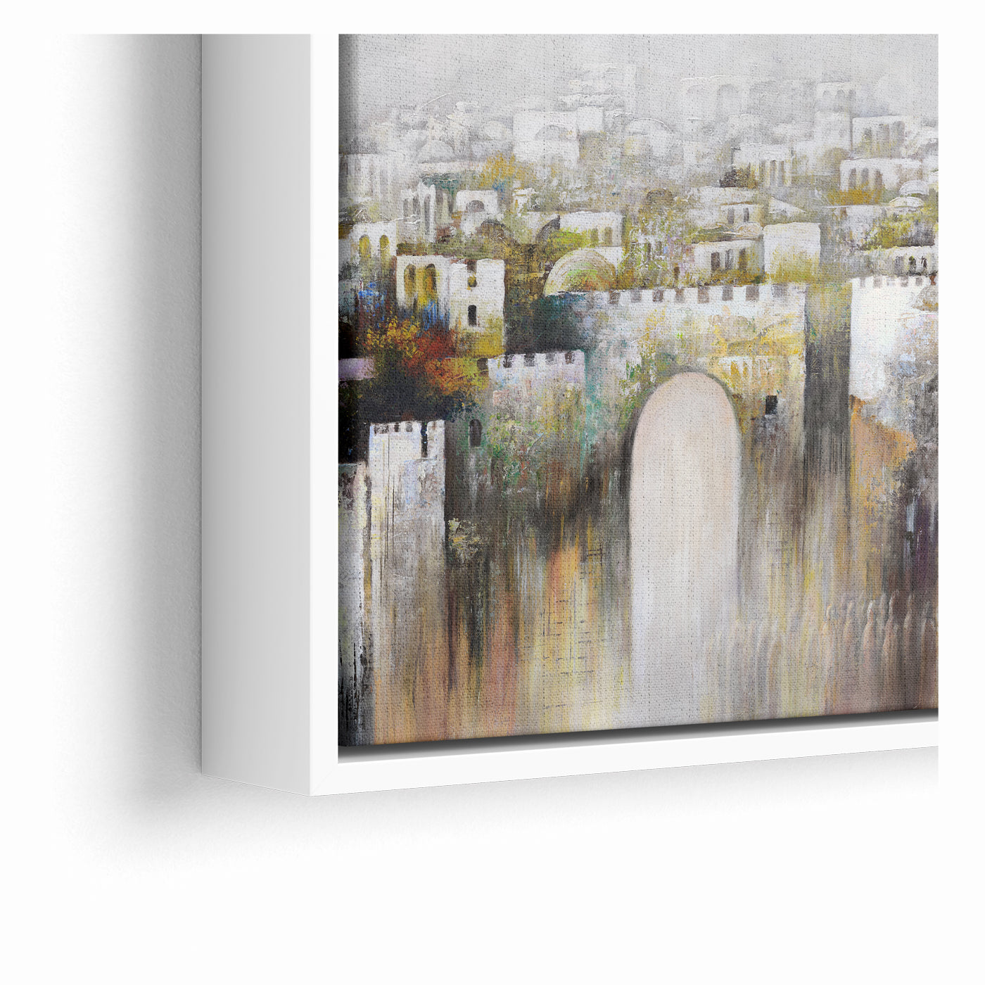 Jerusalem Wall Art - Modern Judaica Canvas & Acrylic by Yossi Bitton